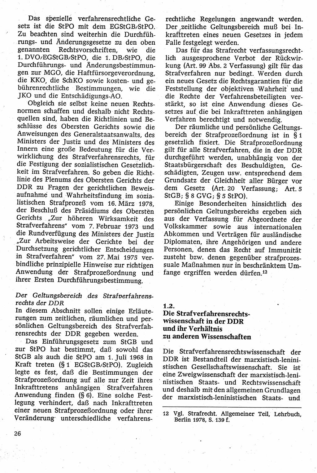 Strafverfahrensrecht [Deutsche Demokratische Republik (DDR)], Lehrbuch 1982, Seite 26 (Strafverf.-R. DDR Lb. 1982, S. 26)