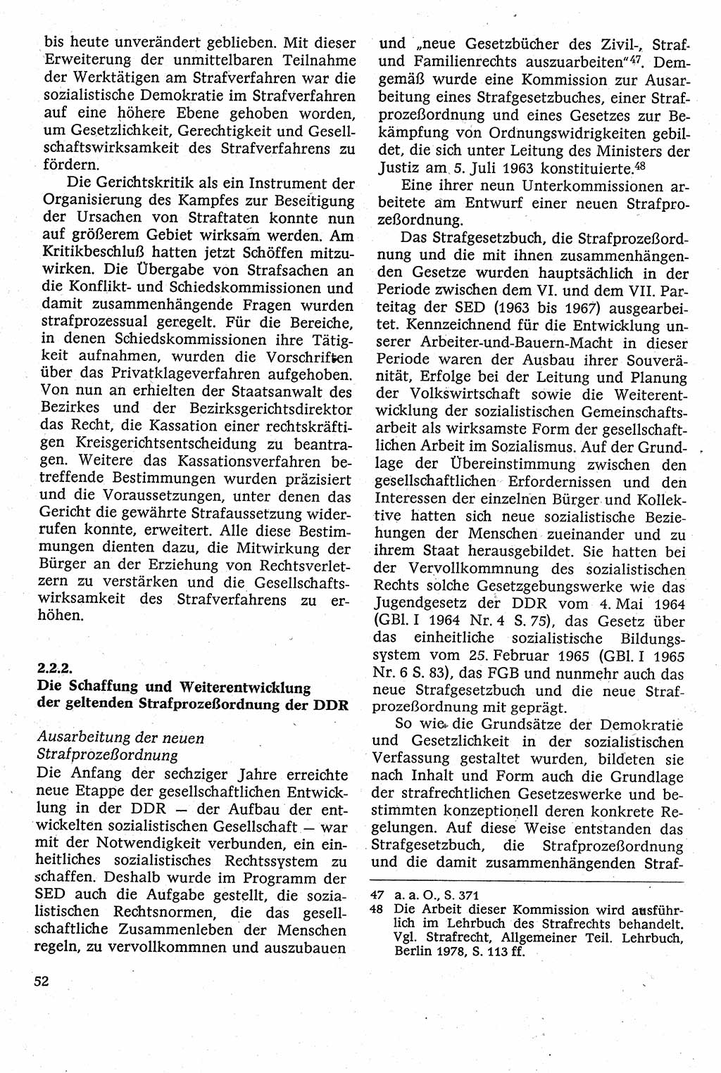 Strafverfahrensrecht [Deutsche Demokratische Republik (DDR)], Lehrbuch 1982, Seite 52 (Strafverf.-R. DDR Lb. 1982, S. 52)