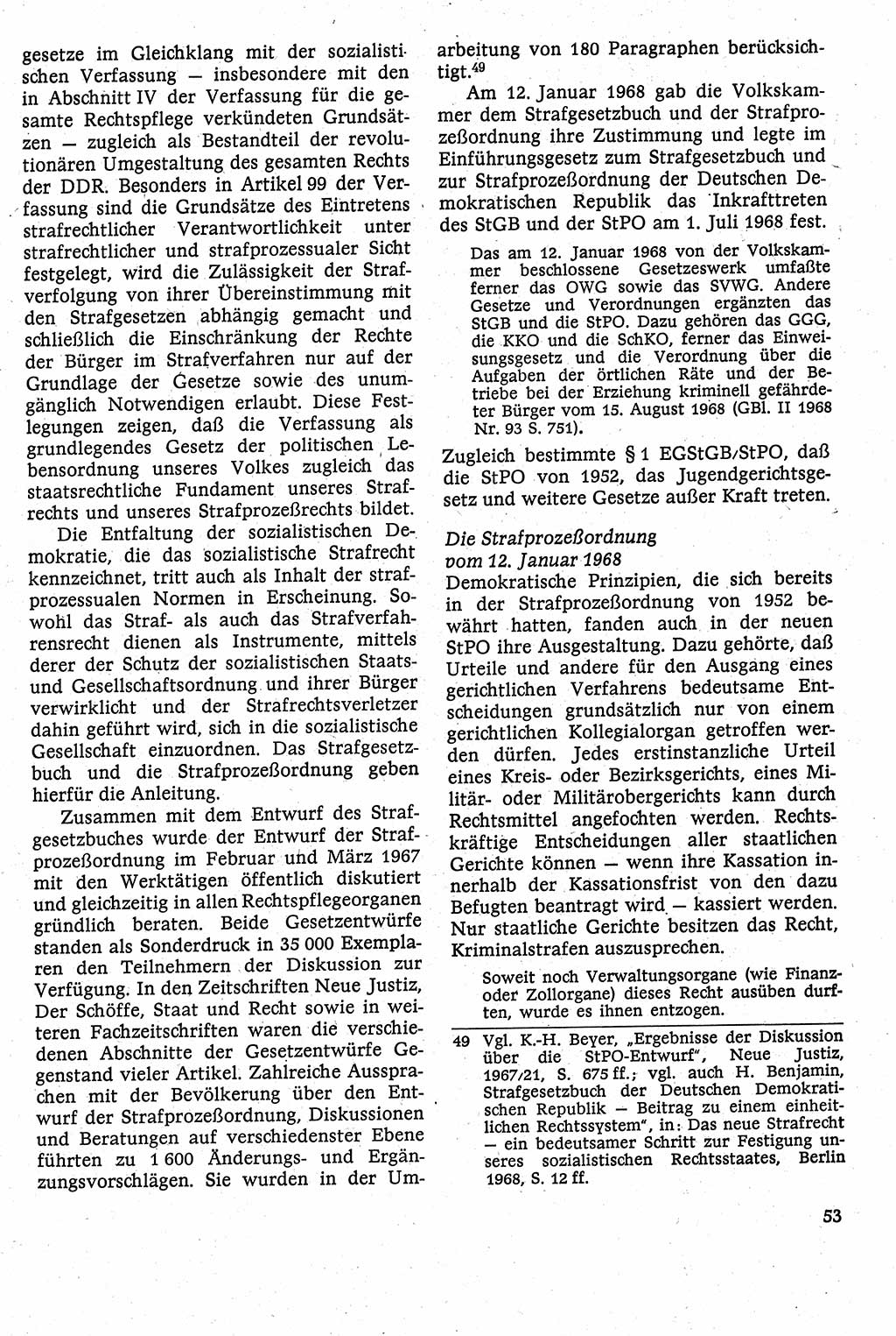 Strafverfahrensrecht [Deutsche Demokratische Republik (DDR)], Lehrbuch 1982, Seite 53 (Strafverf.-R. DDR Lb. 1982, S. 53)
