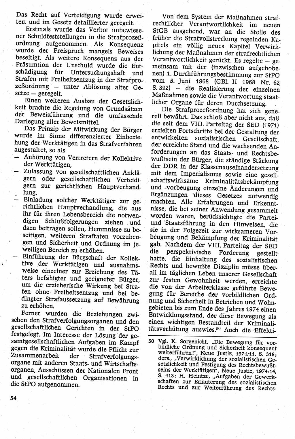 Strafverfahrensrecht [Deutsche Demokratische Republik (DDR)], Lehrbuch 1982, Seite 54 (Strafverf.-R. DDR Lb. 1982, S. 54)