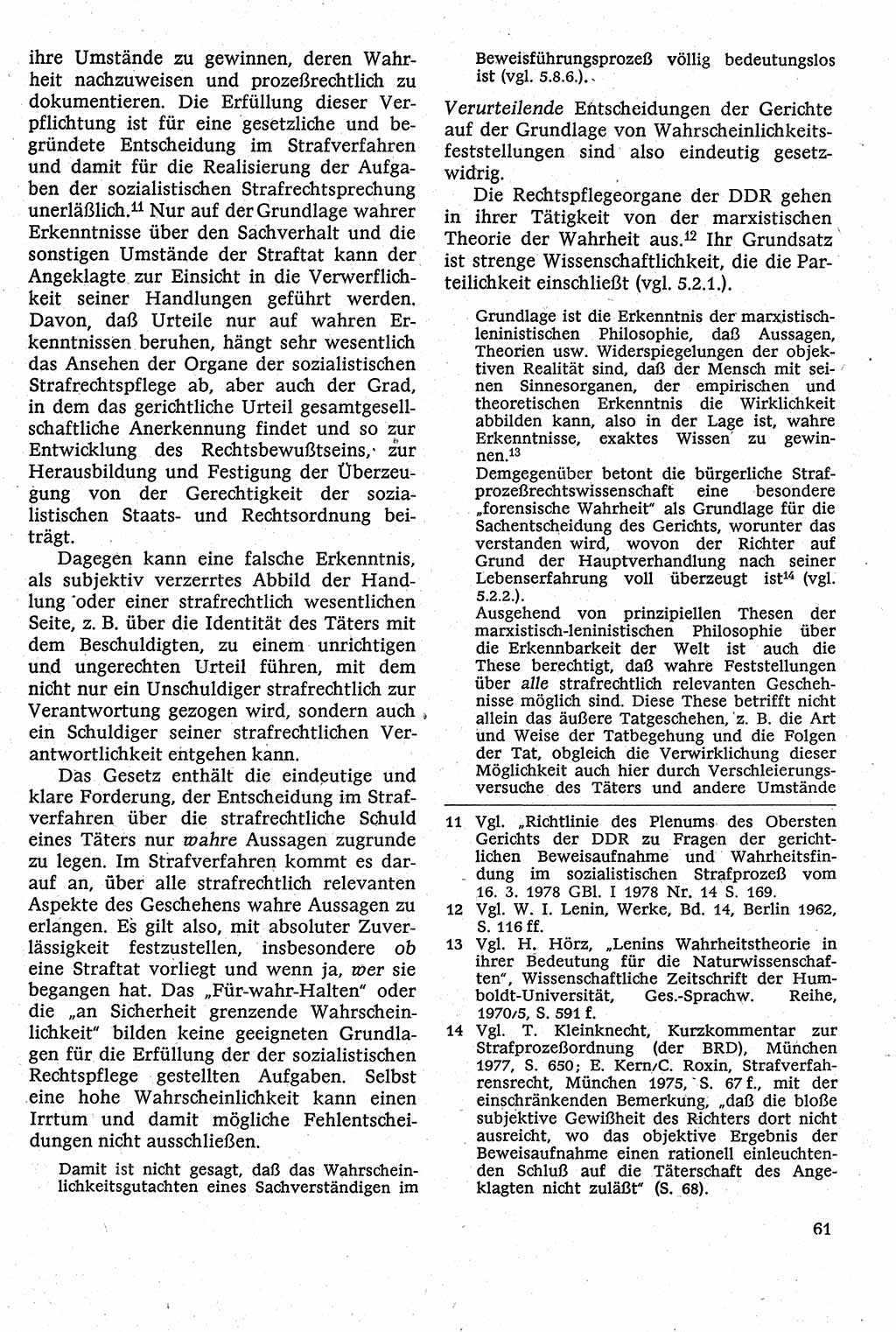 Strafverfahrensrecht [Deutsche Demokratische Republik (DDR)], Lehrbuch 1982, Seite 61 (Strafverf.-R. DDR Lb. 1982, S. 61)