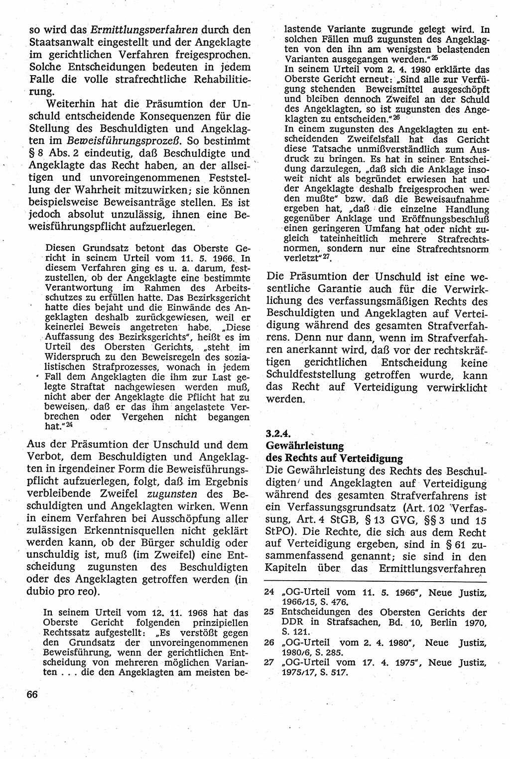 Strafverfahrensrecht [Deutsche Demokratische Republik (DDR)], Lehrbuch 1982, Seite 66 (Strafverf.-R. DDR Lb. 1982, S. 66)