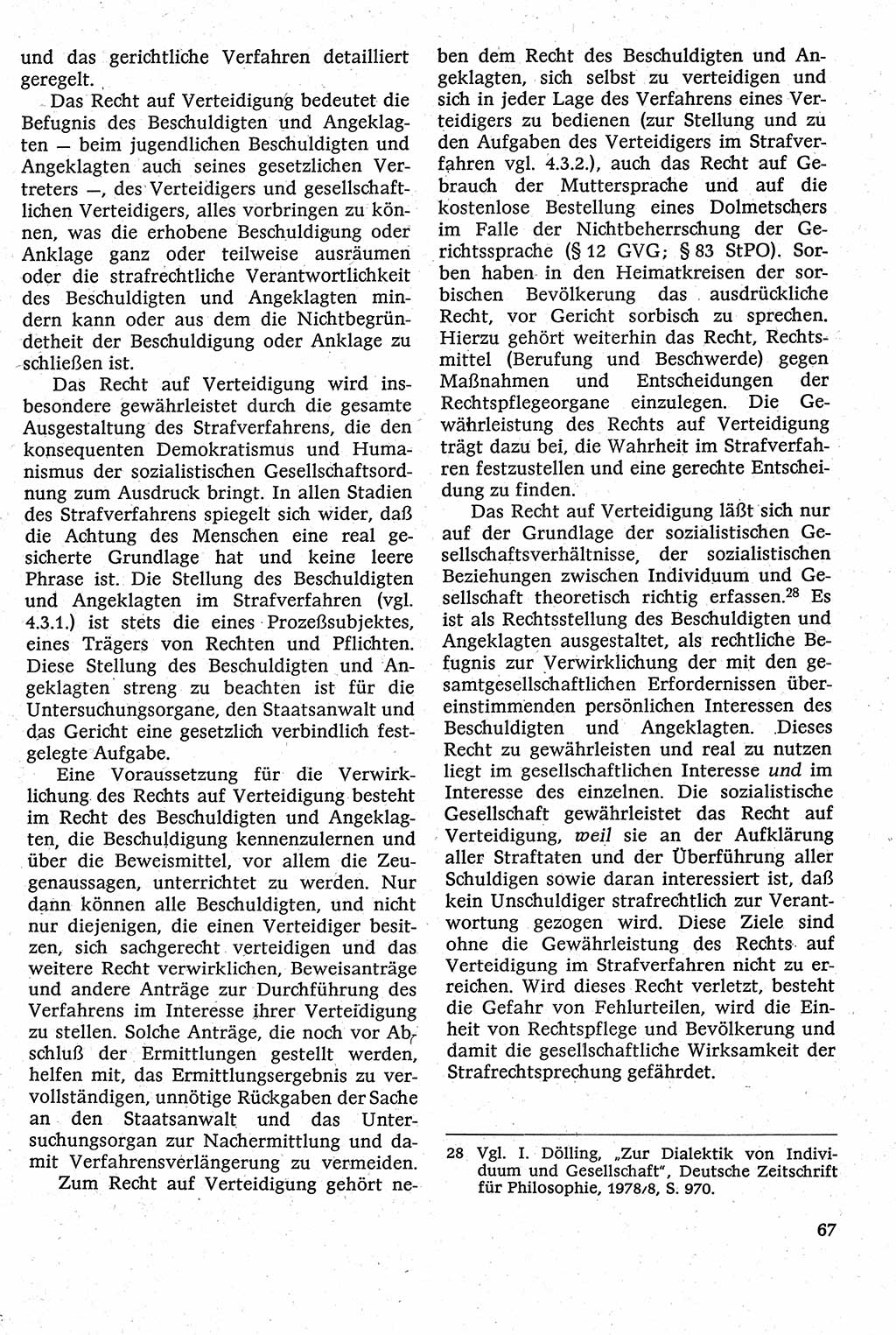 Strafverfahrensrecht [Deutsche Demokratische Republik (DDR)], Lehrbuch 1982, Seite 67 (Strafverf.-R. DDR Lb. 1982, S. 67)