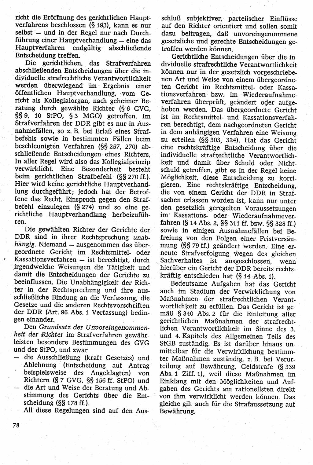 Strafverfahrensrecht [Deutsche Demokratische Republik (DDR)], Lehrbuch 1982, Seite 78 (Strafverf.-R. DDR Lb. 1982, S. 78)