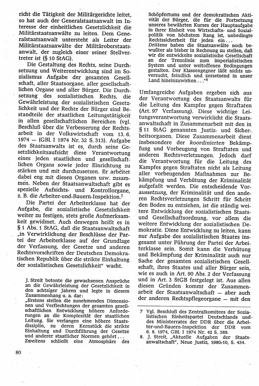 Strafverfahrensrecht [Deutsche Demokratische Republik (DDR)], Lehrbuch 1982, Seite 80 (Strafverf.-R. DDR Lb. 1982, S. 80)