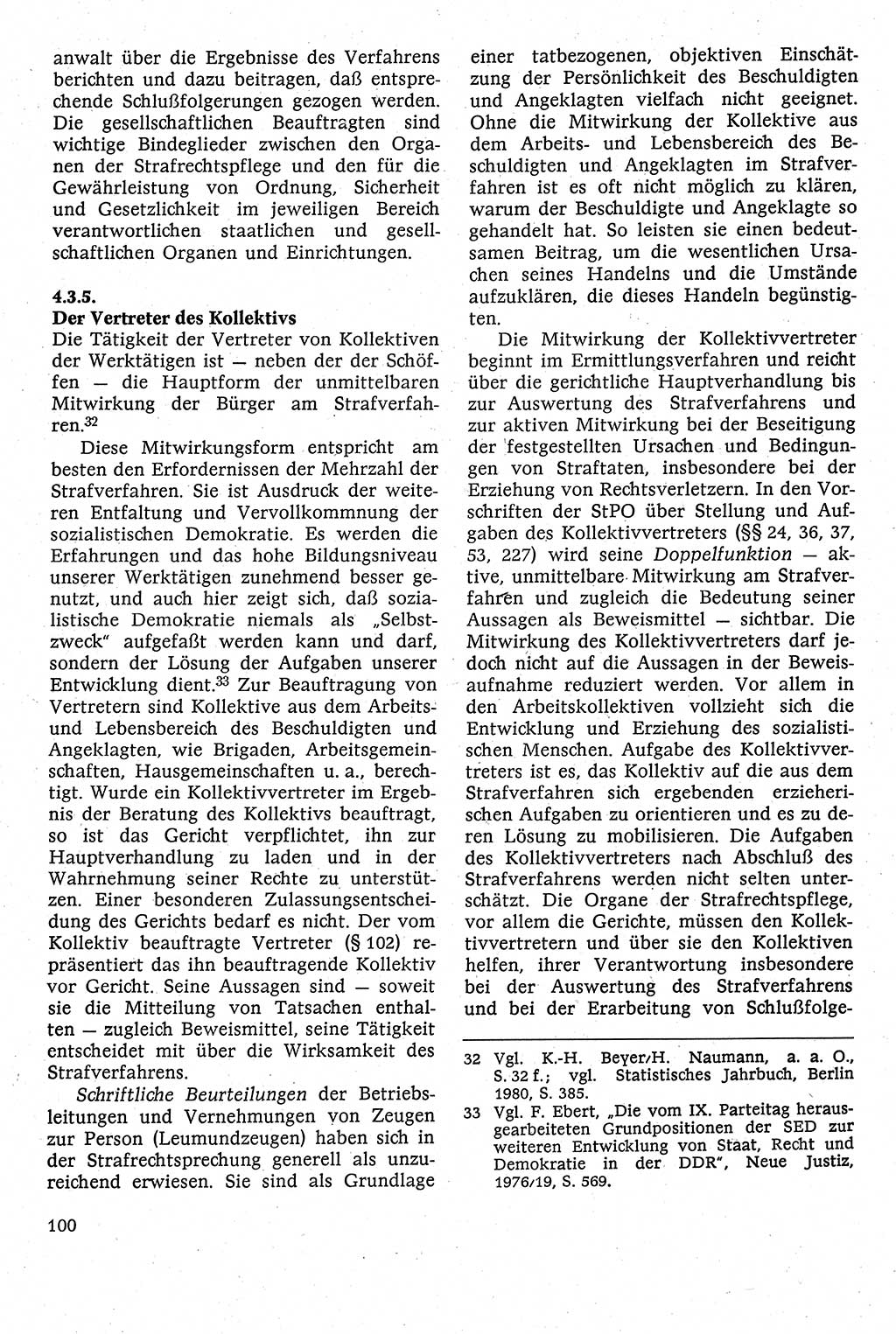 Strafverfahrensrecht [Deutsche Demokratische Republik (DDR)], Lehrbuch 1982, Seite 100 (Strafverf.-R. DDR Lb. 1982, S. 100)