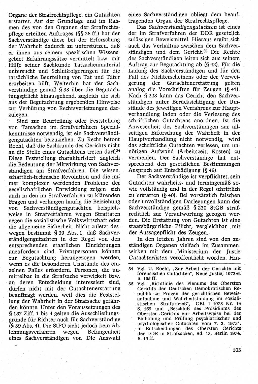 Strafverfahrensrecht [Deutsche Demokratische Republik (DDR)], Lehrbuch 1982, Seite 103 (Strafverf.-R. DDR Lb. 1982, S. 103)