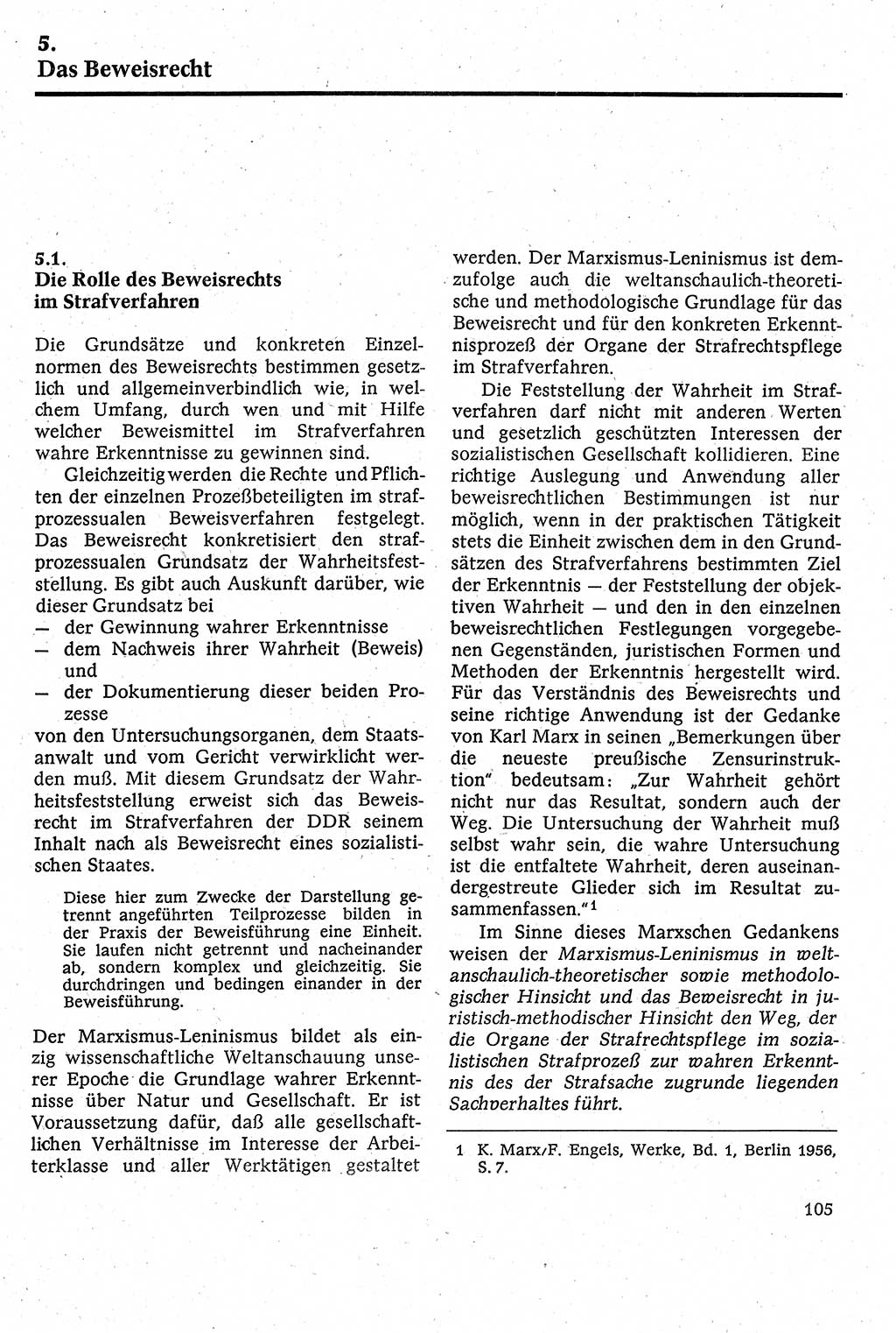 Strafverfahrensrecht [Deutsche Demokratische Republik (DDR)], Lehrbuch 1982, Seite 105 (Strafverf.-R. DDR Lb. 1982, S. 105)