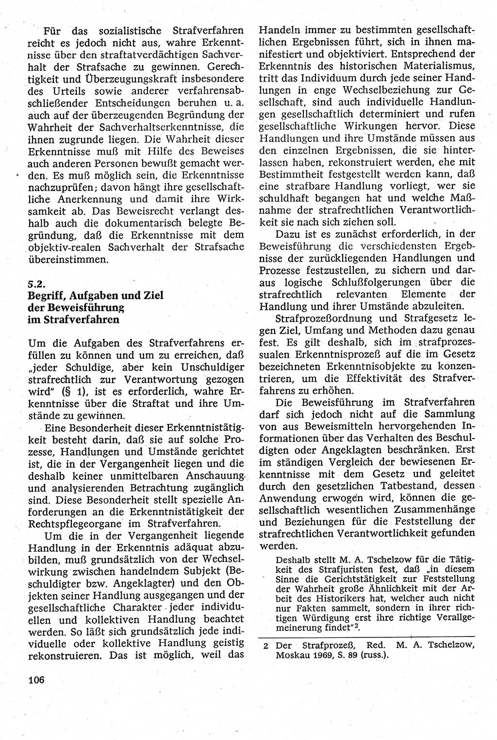 Strafverfahrensrecht [Deutsche Demokratische Republik (DDR)], Lehrbuch 1982, Seite 106 (Strafverf.-R. DDR Lb. 1982, S. 106)