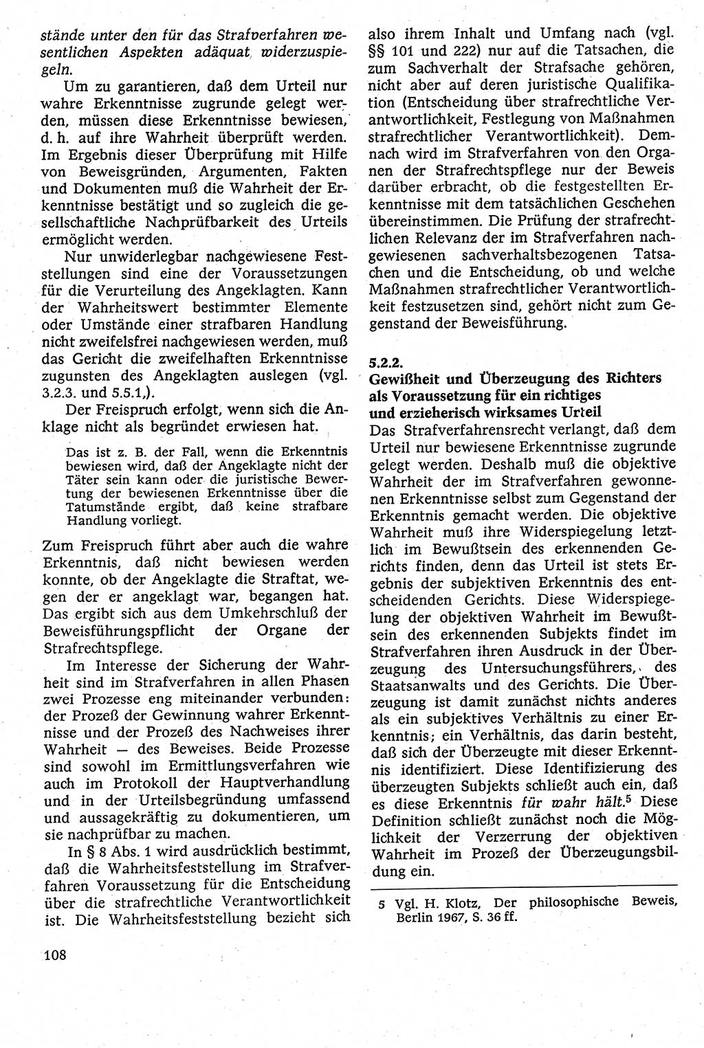 Strafverfahrensrecht [Deutsche Demokratische Republik (DDR)], Lehrbuch 1982, Seite 108 (Strafverf.-R. DDR Lb. 1982, S. 108)