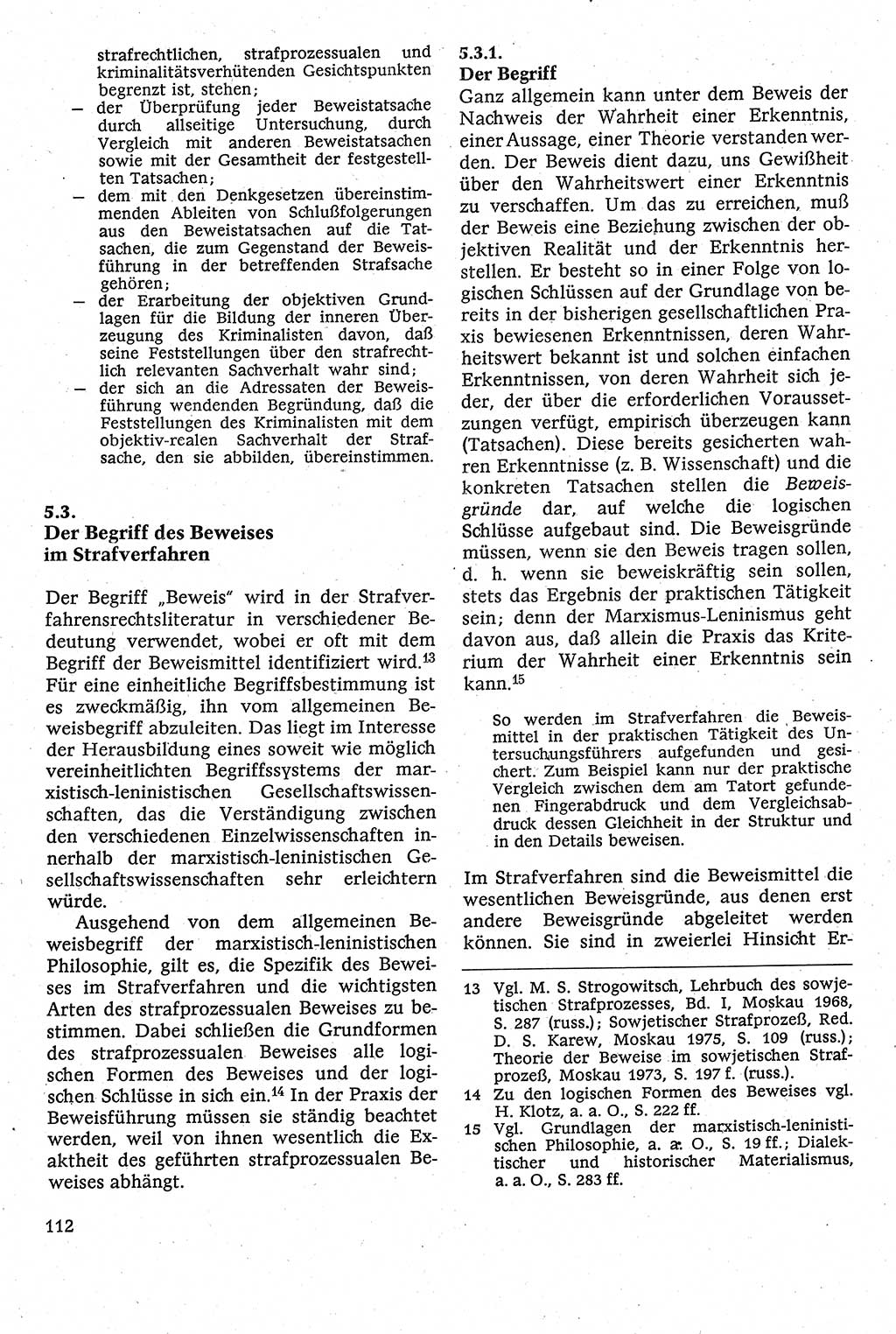 Strafverfahrensrecht [Deutsche Demokratische Republik (DDR)], Lehrbuch 1982, Seite 112 (Strafverf.-R. DDR Lb. 1982, S. 112)