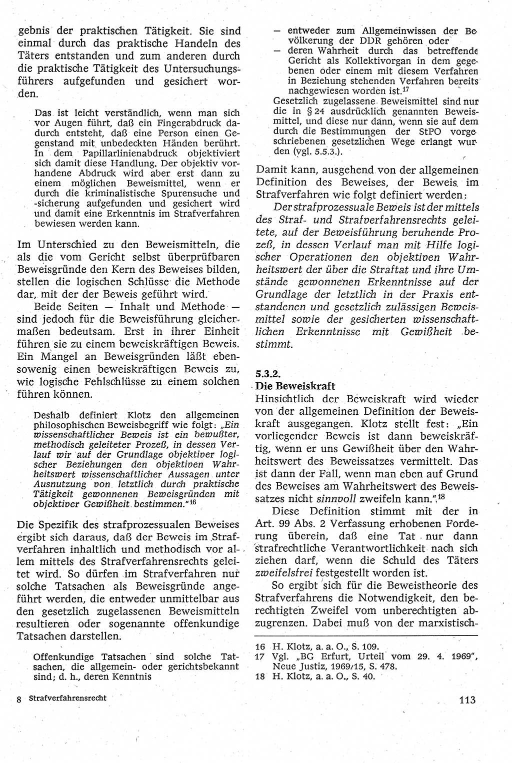 Strafverfahrensrecht [Deutsche Demokratische Republik (DDR)], Lehrbuch 1982, Seite 113 (Strafverf.-R. DDR Lb. 1982, S. 113)