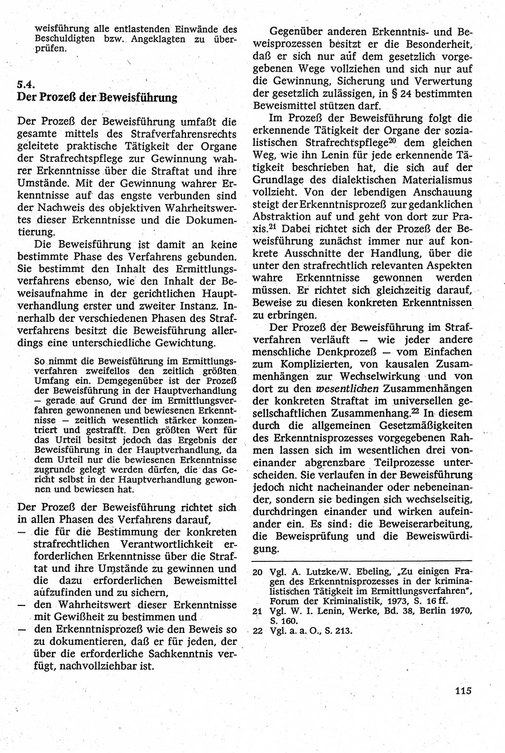 Strafverfahrensrecht [Deutsche Demokratische Republik (DDR)], Lehrbuch 1982, Seite 115 (Strafverf.-R. DDR Lb. 1982, S. 115)