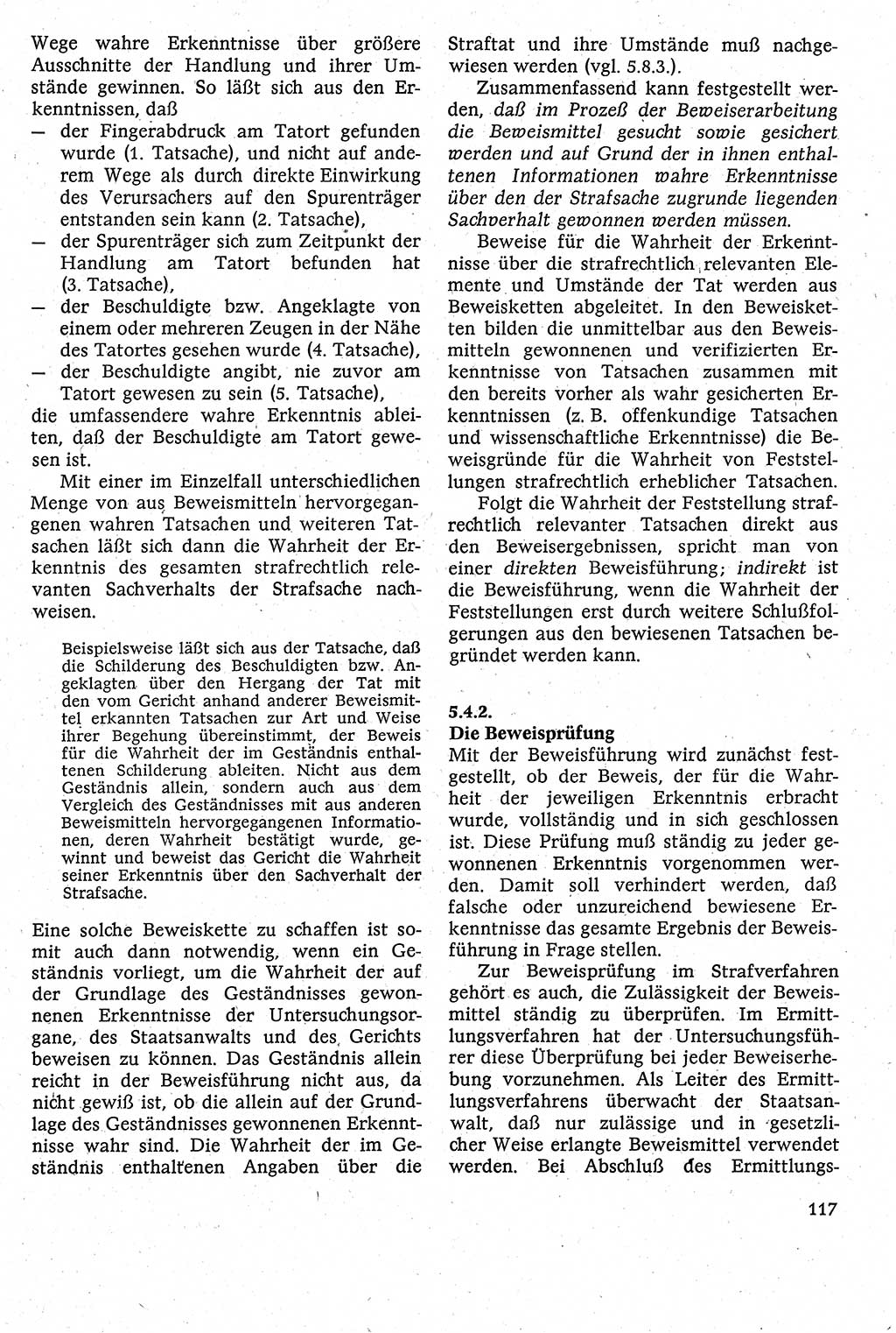 Strafverfahrensrecht [Deutsche Demokratische Republik (DDR)], Lehrbuch 1982, Seite 117 (Strafverf.-R. DDR Lb. 1982, S. 117)