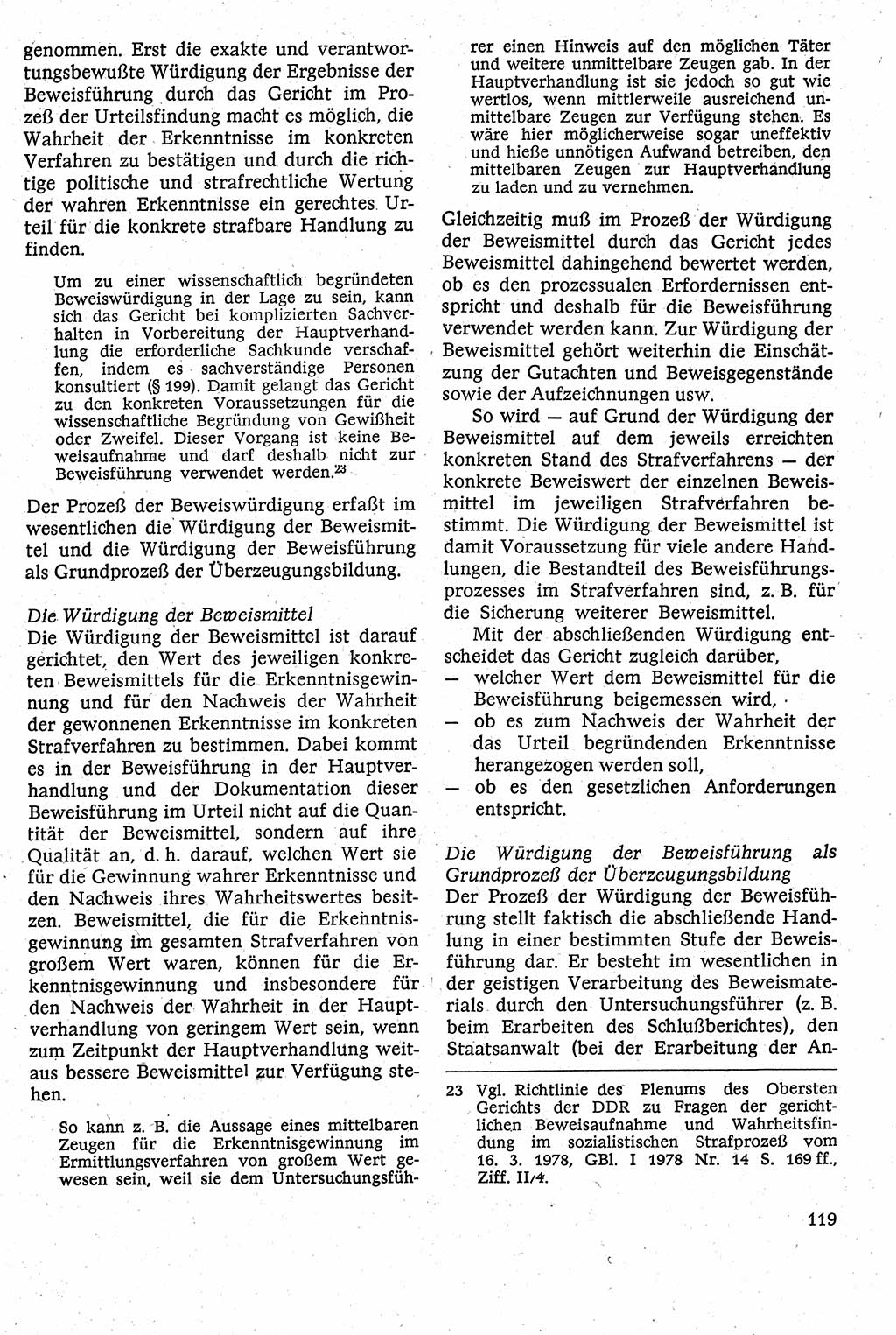 Strafverfahrensrecht [Deutsche Demokratische Republik (DDR)], Lehrbuch 1982, Seite 119 (Strafverf.-R. DDR Lb. 1982, S. 119)