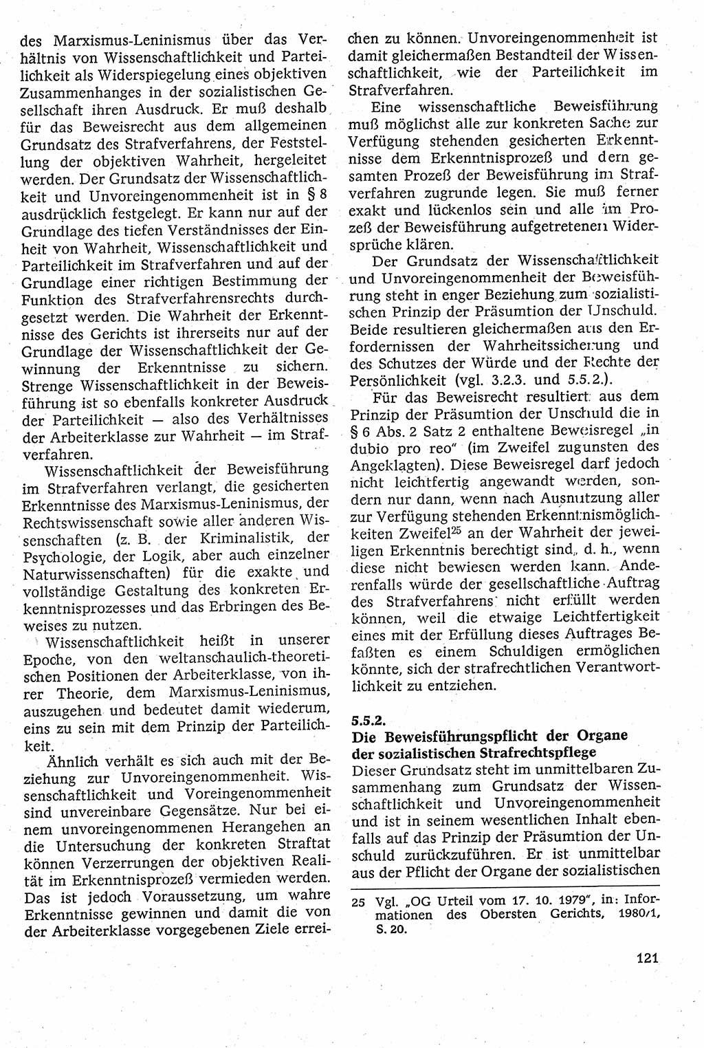 Strafverfahrensrecht [Deutsche Demokratische Republik (DDR)], Lehrbuch 1982, Seite 121 (Strafverf.-R. DDR Lb. 1982, S. 121)