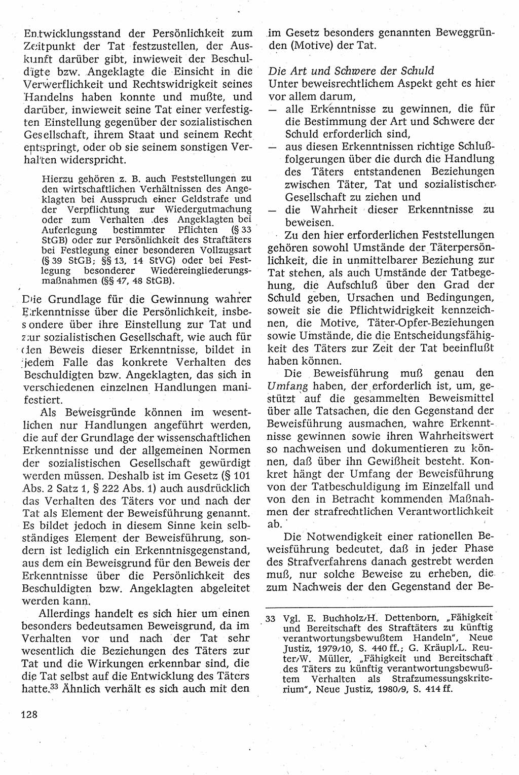 Strafverfahrensrecht [Deutsche Demokratische Republik (DDR)], Lehrbuch 1982, Seite 128 (Strafverf.-R. DDR Lb. 1982, S. 128)