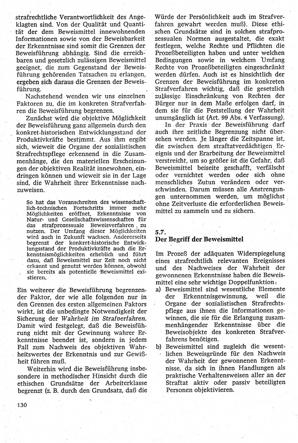 Strafverfahrensrecht [Deutsche Demokratische Republik (DDR)], Lehrbuch 1982, Seite 130 (Strafverf.-R. DDR Lb. 1982, S. 130)