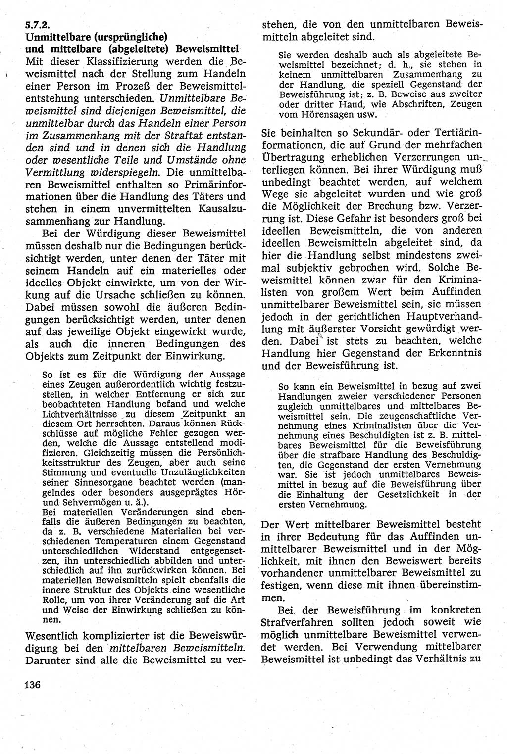 Strafverfahrensrecht [Deutsche Demokratische Republik (DDR)], Lehrbuch 1982, Seite 136 (Strafverf.-R. DDR Lb. 1982, S. 136)