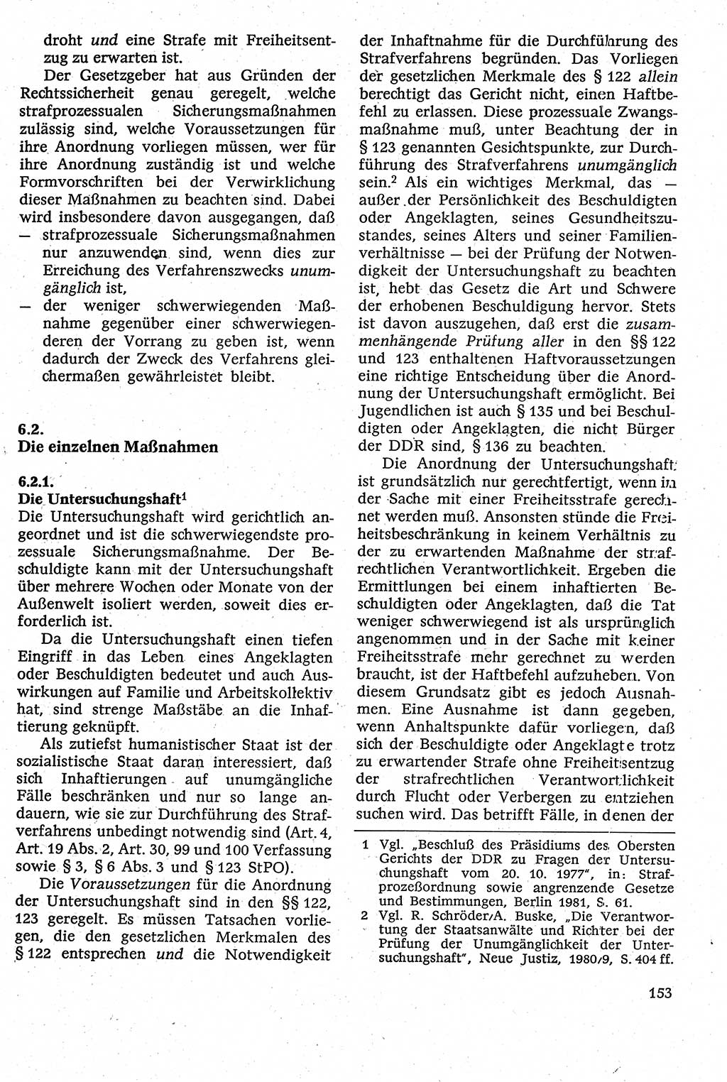 Strafverfahrensrecht [Deutsche Demokratische Republik (DDR)], Lehrbuch 1982, Seite 153 (Strafverf.-R. DDR Lb. 1982, S. 153)