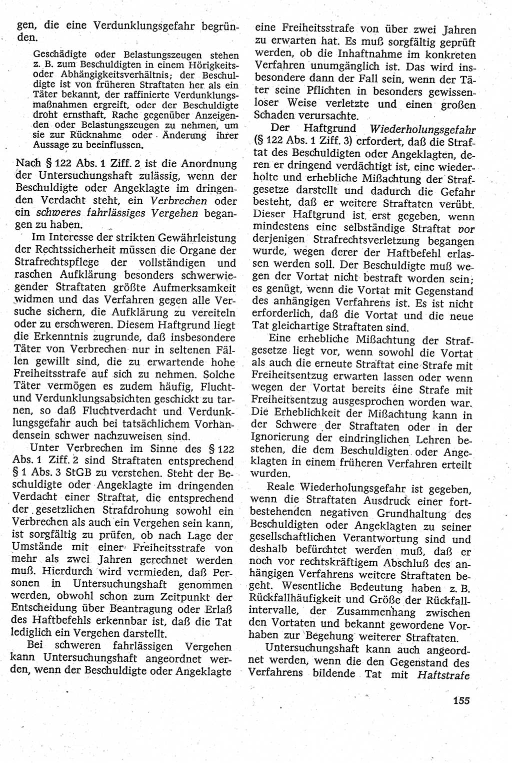 Strafverfahrensrecht [Deutsche Demokratische Republik (DDR)], Lehrbuch 1982, Seite 155 (Strafverf.-R. DDR Lb. 1982, S. 155)