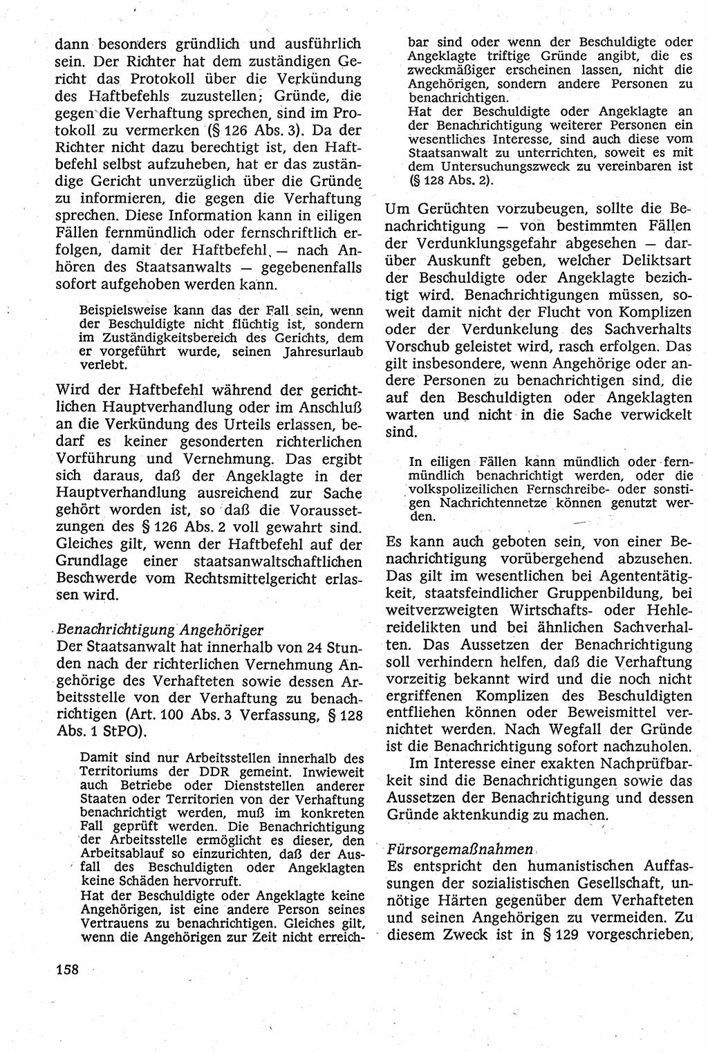 Strafverfahrensrecht [Deutsche Demokratische Republik (DDR)], Lehrbuch 1982, Seite 158 (Strafverf.-R. DDR Lb. 1982, S. 158)