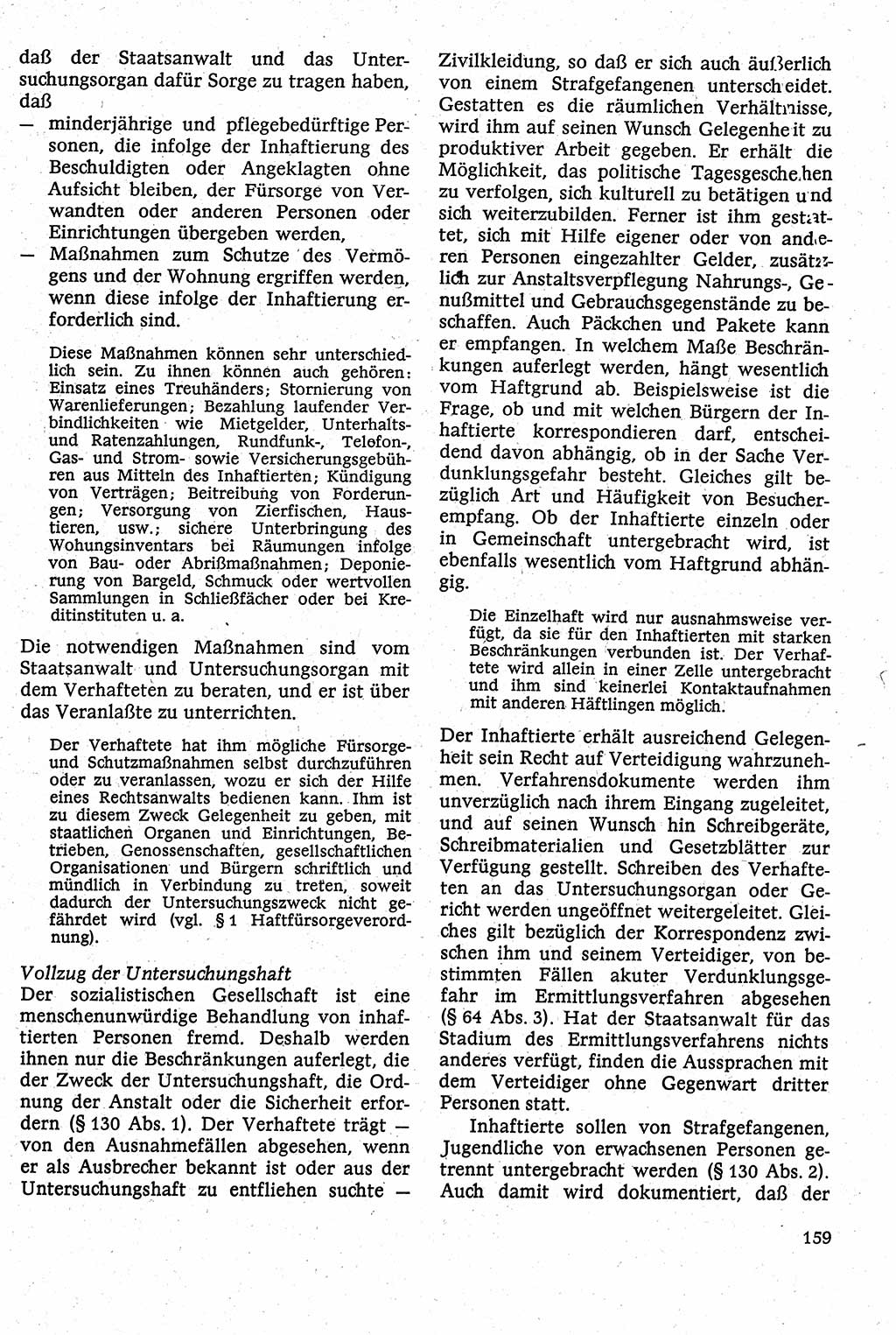 Strafverfahrensrecht [Deutsche Demokratische Republik (DDR)], Lehrbuch 1982, Seite 159 (Strafverf.-R. DDR Lb. 1982, S. 159)