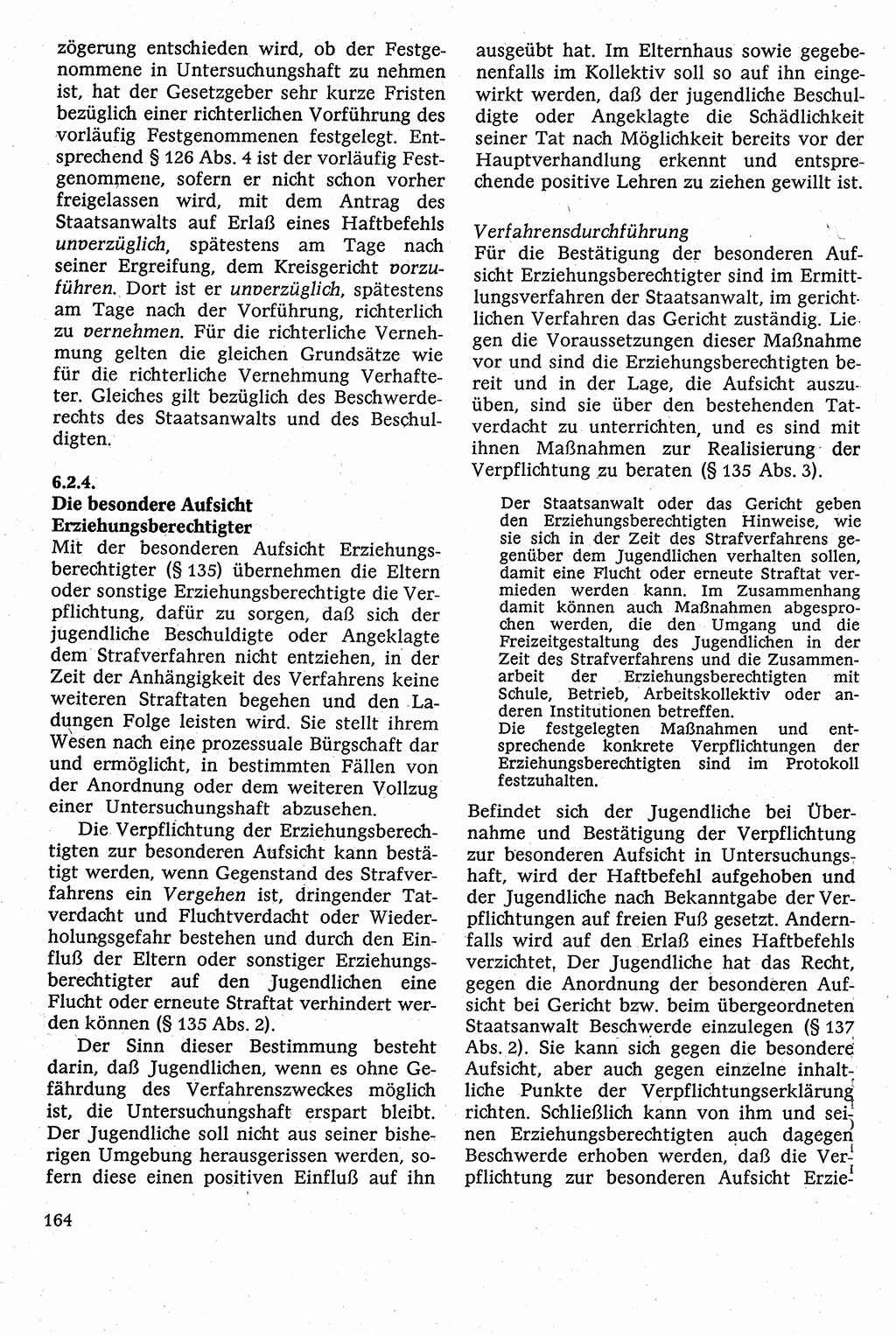 Strafverfahrensrecht [Deutsche Demokratische Republik (DDR)], Lehrbuch 1982, Seite 164 (Strafverf.-R. DDR Lb. 1982, S. 164)