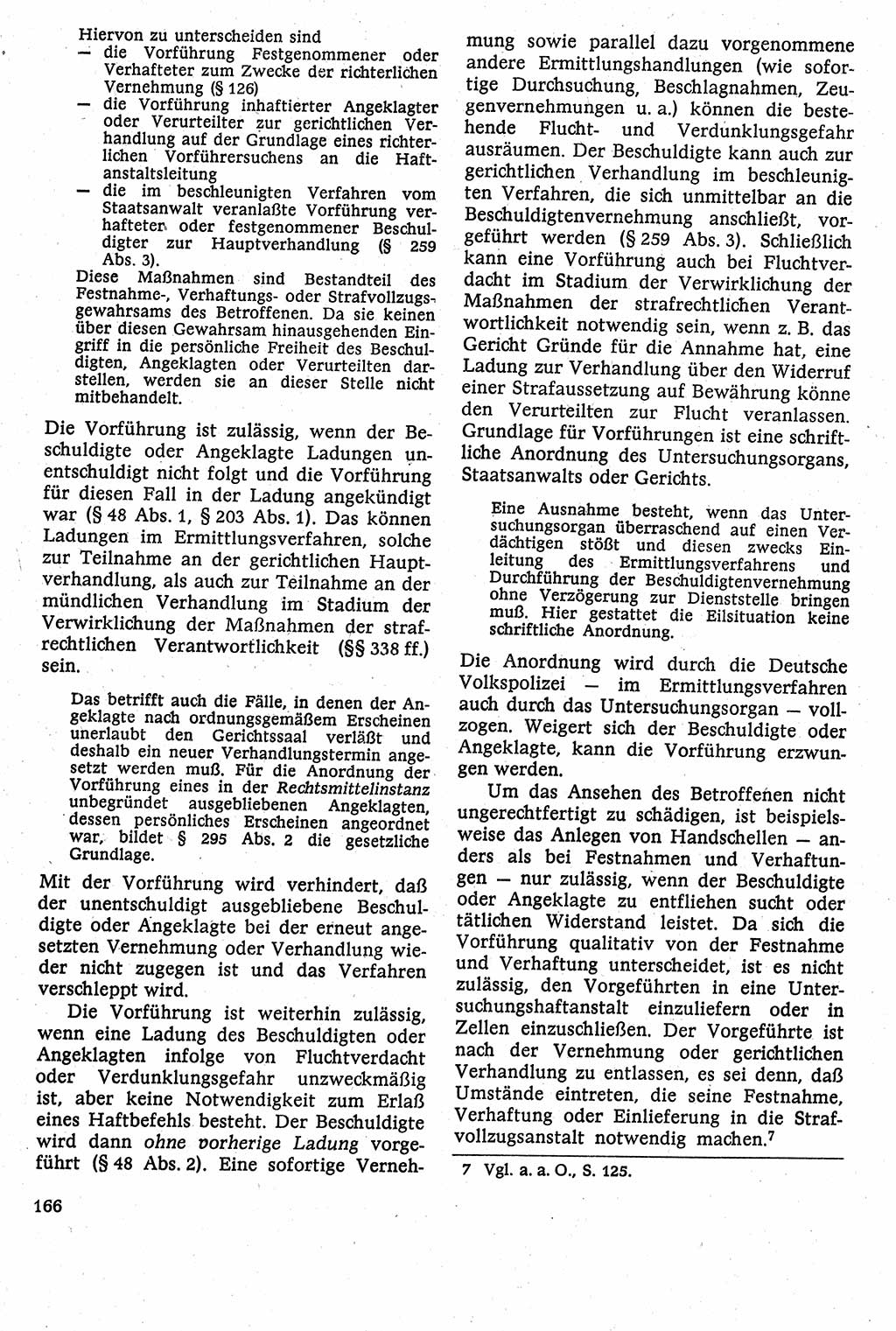 Strafverfahrensrecht [Deutsche Demokratische Republik (DDR)], Lehrbuch 1982, Seite 166 (Strafverf.-R. DDR Lb. 1982, S. 166)