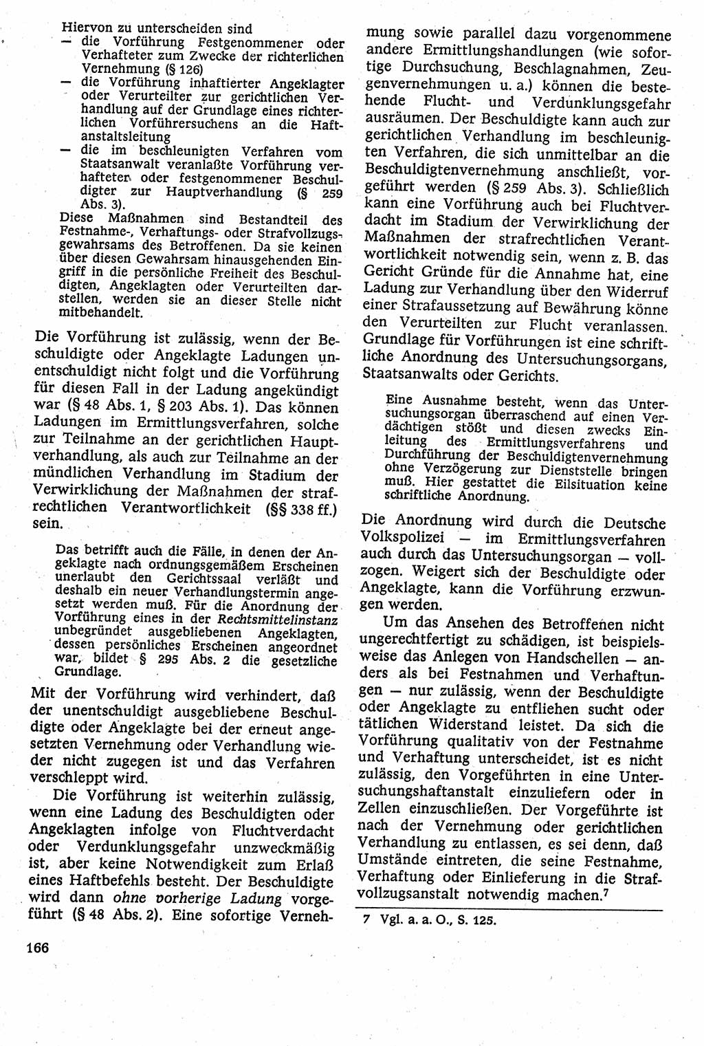 Strafverfahrensrecht [Deutsche Demokratische Republik (DDR)], Lehrbuch 1982, Seite 166 (Strafverf.-R. DDR Lb. 1982, S. 166)