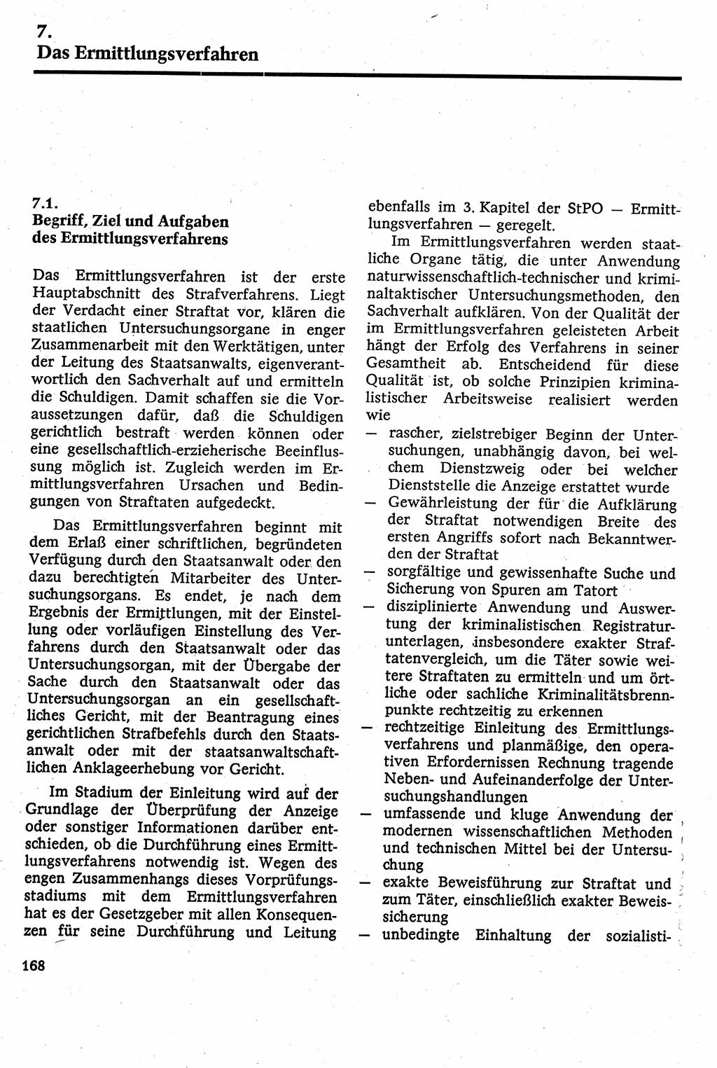 Strafverfahrensrecht [Deutsche Demokratische Republik (DDR)], Lehrbuch 1982, Seite 168 (Strafverf.-R. DDR Lb. 1982, S. 168)