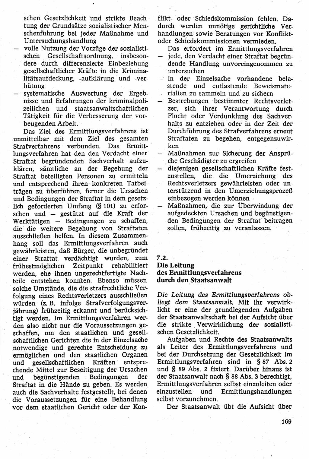 Strafverfahrensrecht [Deutsche Demokratische Republik (DDR)], Lehrbuch 1982, Seite 169 (Strafverf.-R. DDR Lb. 1982, S. 169)