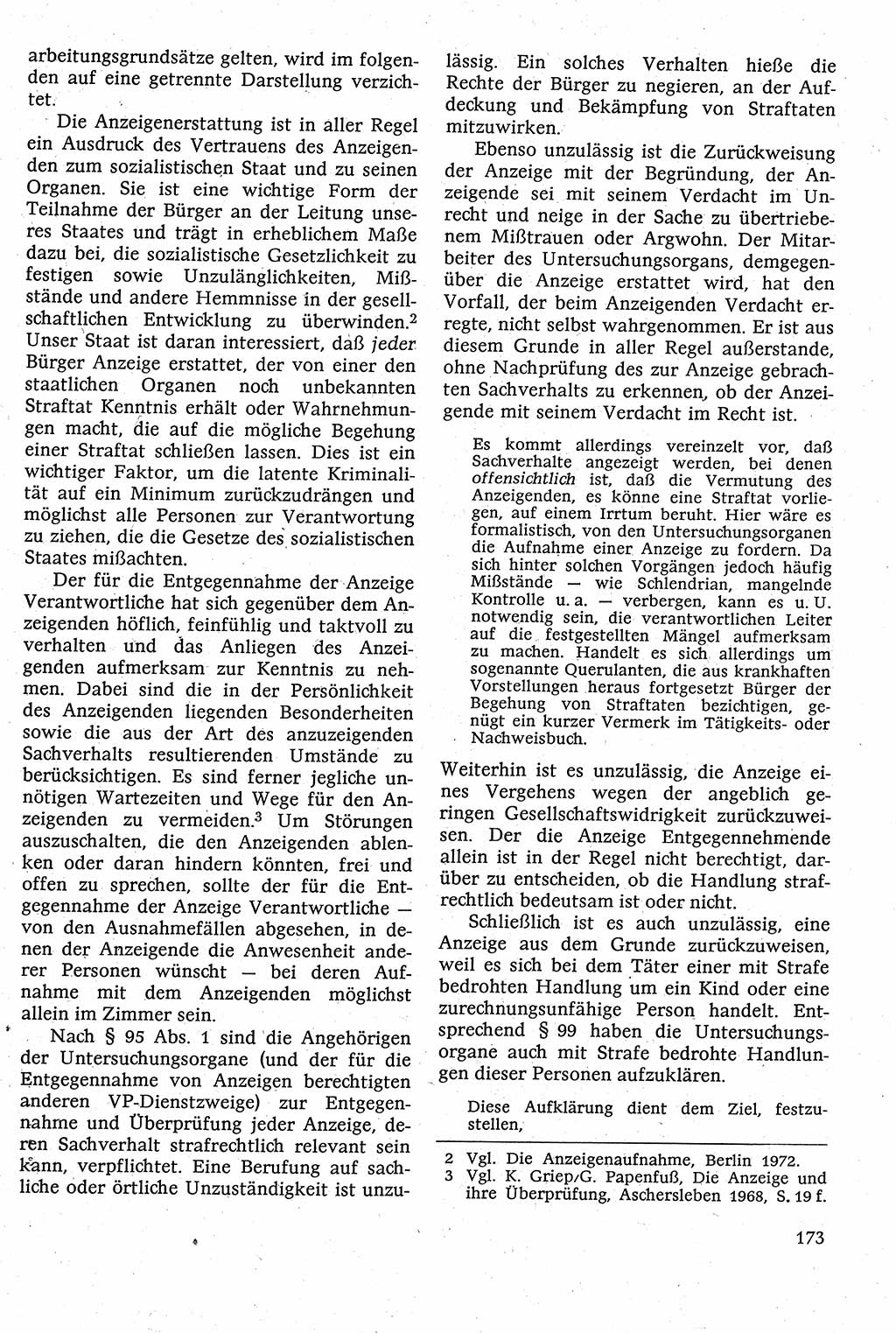 Strafverfahrensrecht [Deutsche Demokratische Republik (DDR)], Lehrbuch 1982, Seite 173 (Strafverf.-R. DDR Lb. 1982, S. 173)