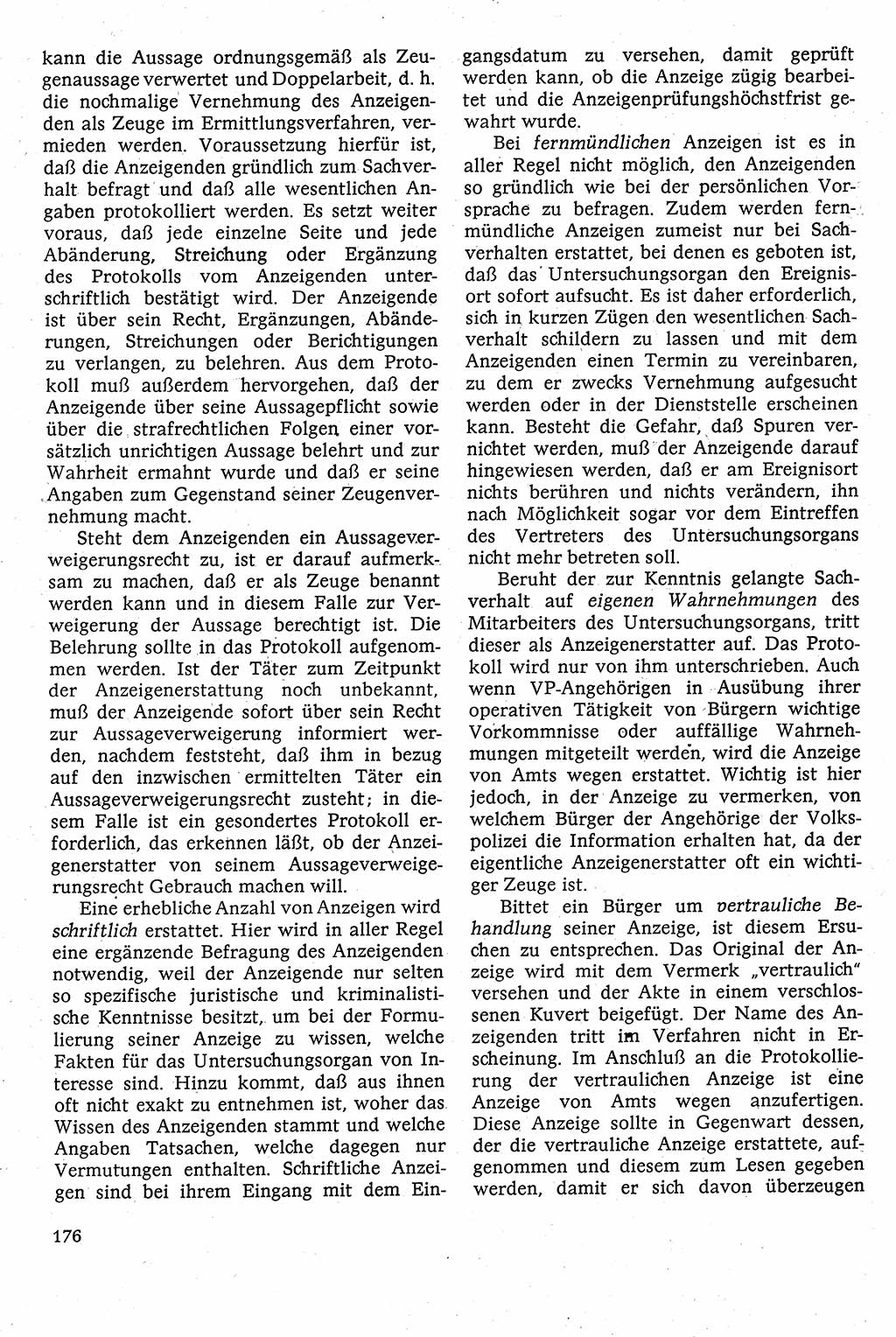 Strafverfahrensrecht [Deutsche Demokratische Republik (DDR)], Lehrbuch 1982, Seite 176 (Strafverf.-R. DDR Lb. 1982, S. 176)