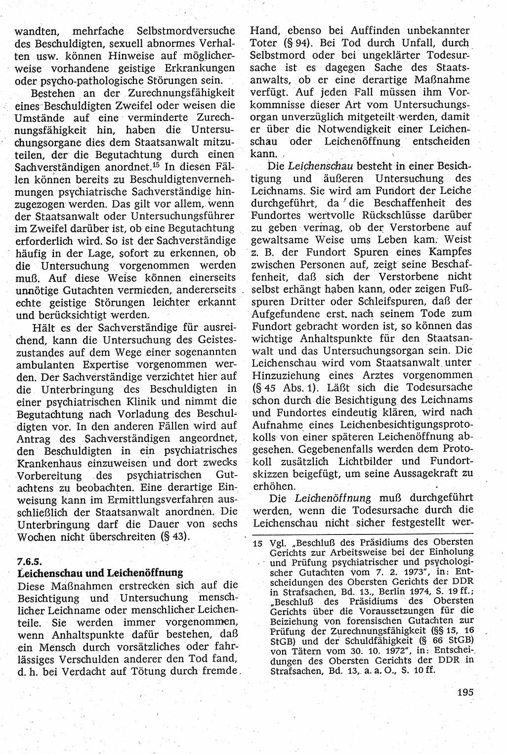 Strafverfahrensrecht [Deutsche Demokratische Republik (DDR)], Lehrbuch 1982, Seite 195 (Strafverf.-R. DDR Lb. 1982, S. 195)