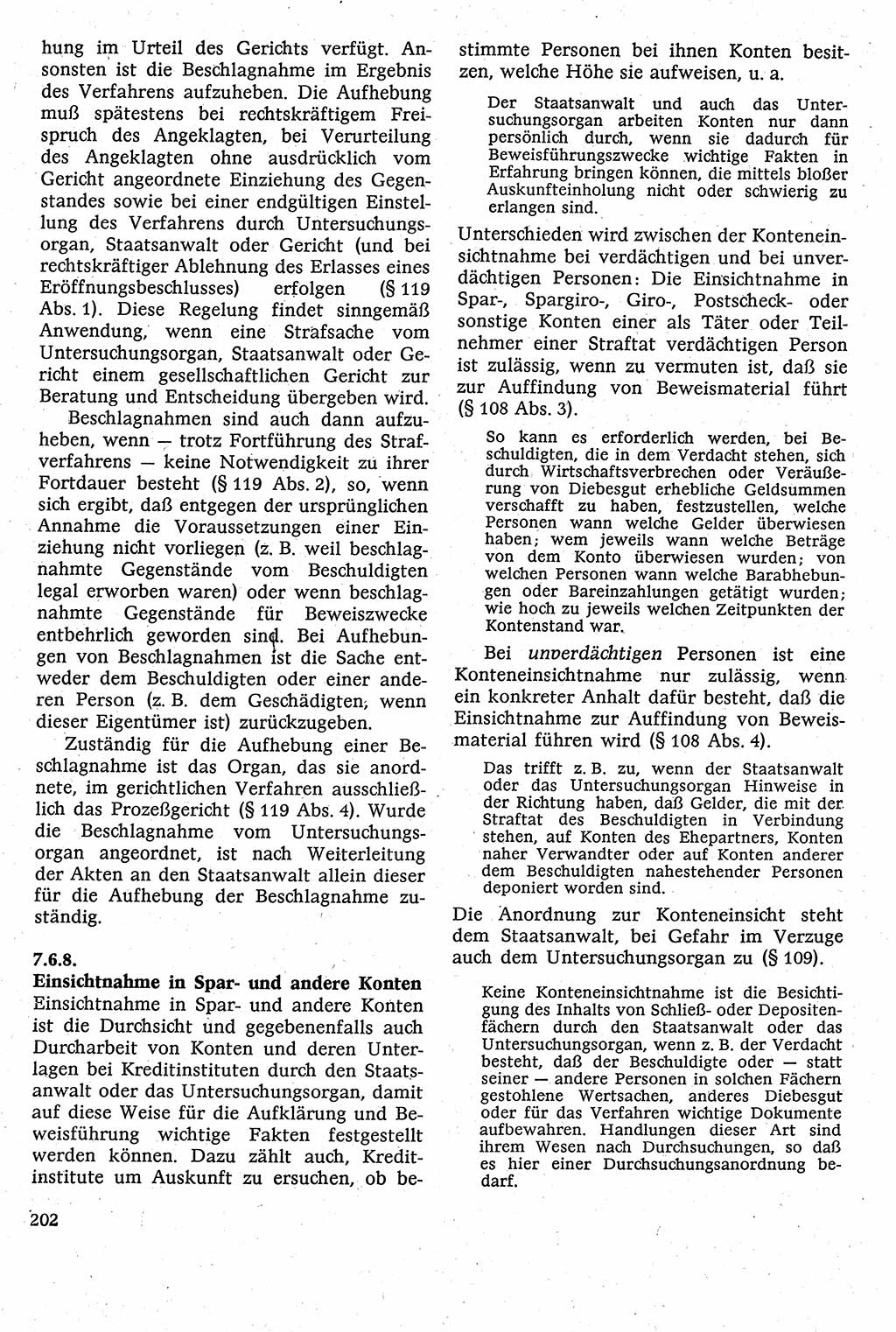 Strafverfahrensrecht [Deutsche Demokratische Republik (DDR)], Lehrbuch 1982, Seite 202 (Strafverf.-R. DDR Lb. 1982, S. 202)