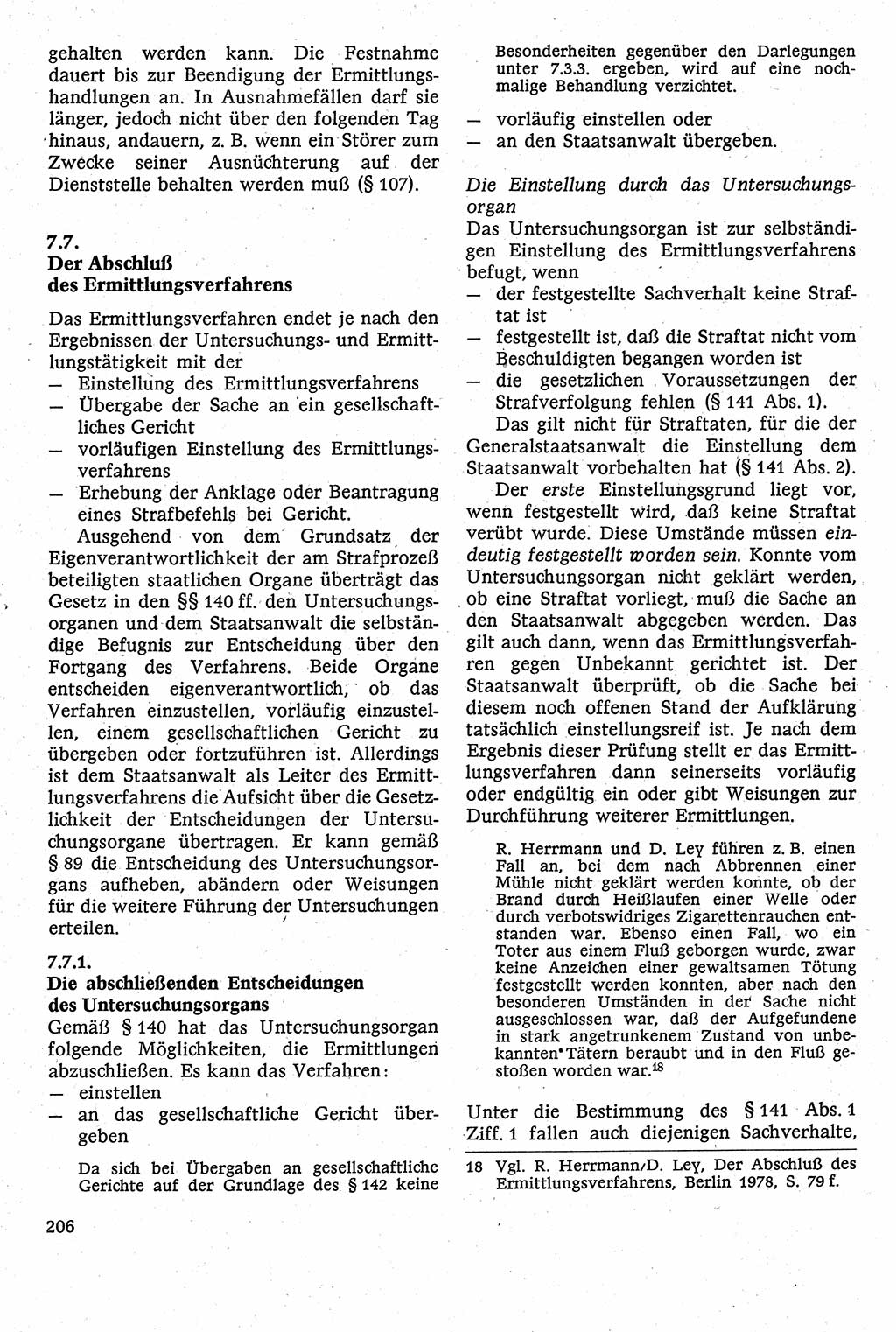 Strafverfahrensrecht [Deutsche Demokratische Republik (DDR)], Lehrbuch 1982, Seite 206 (Strafverf.-R. DDR Lb. 1982, S. 206)