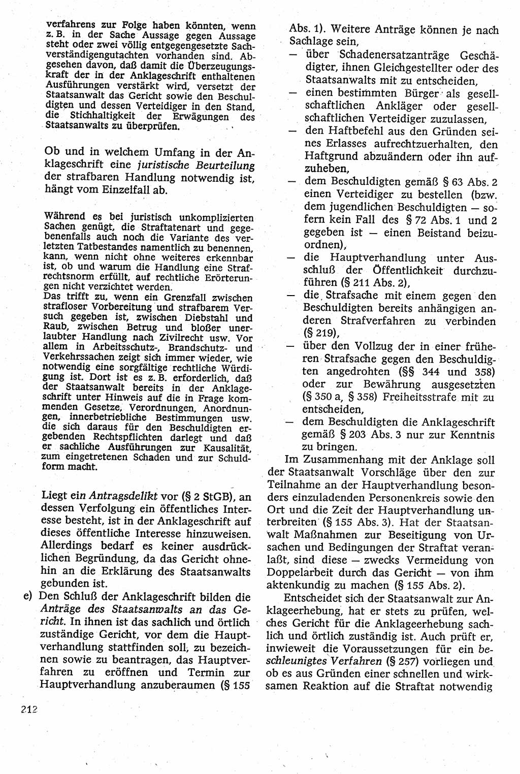 Strafverfahrensrecht [Deutsche Demokratische Republik (DDR)], Lehrbuch 1982, Seite 212 (Strafverf.-R. DDR Lb. 1982, S. 212)