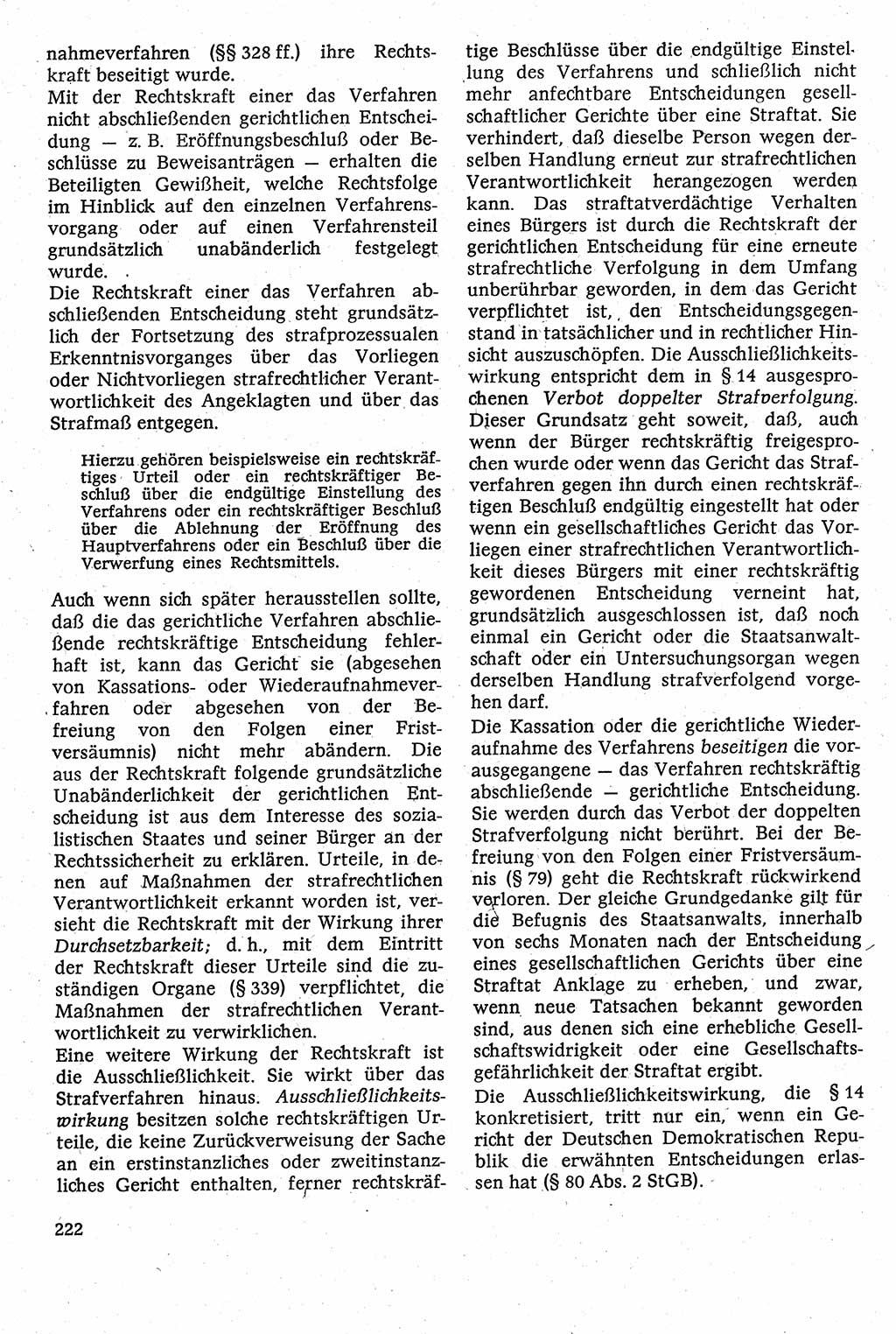 Strafverfahrensrecht [Deutsche Demokratische Republik (DDR)], Lehrbuch 1982, Seite 222 (Strafverf.-R. DDR Lb. 1982, S. 222)
