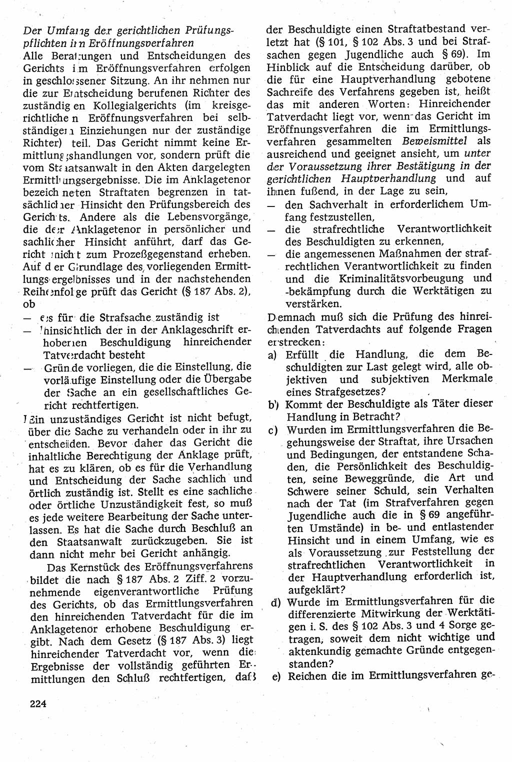 Strafverfahrensrecht [Deutsche Demokratische Republik (DDR)], Lehrbuch 1982, Seite 224 (Strafverf.-R. DDR Lb. 1982, S. 224)