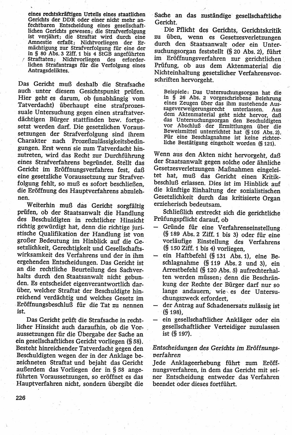 Strafverfahrensrecht [Deutsche Demokratische Republik (DDR)], Lehrbuch 1982, Seite 226 (Strafverf.-R. DDR Lb. 1982, S. 226)