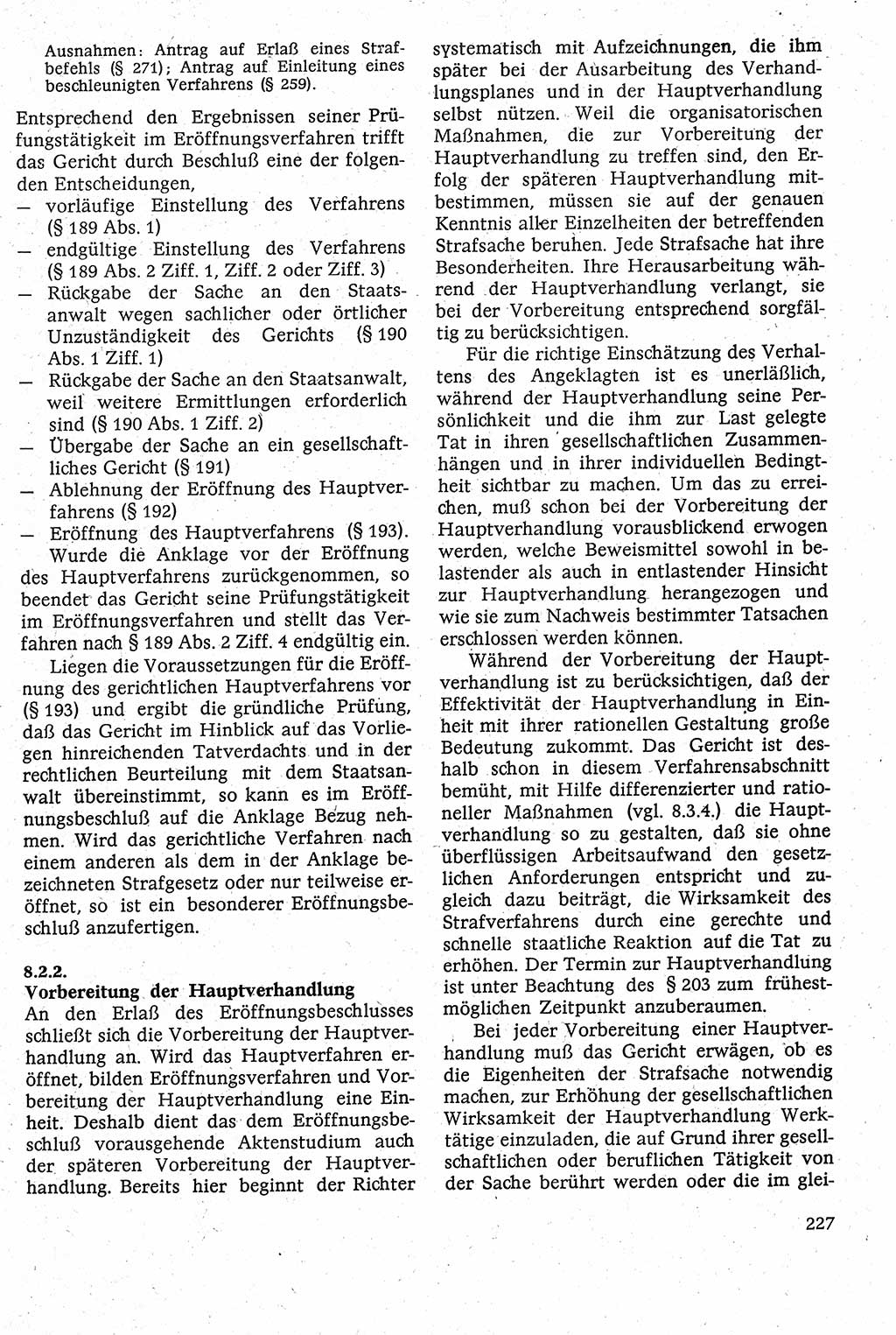 Strafverfahrensrecht [Deutsche Demokratische Republik (DDR)], Lehrbuch 1982, Seite 227 (Strafverf.-R. DDR Lb. 1982, S. 227)