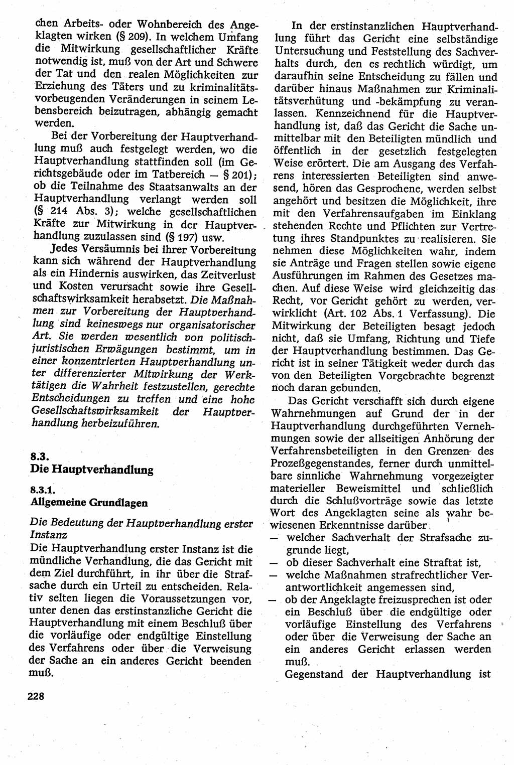 Strafverfahrensrecht [Deutsche Demokratische Republik (DDR)], Lehrbuch 1982, Seite 228 (Strafverf.-R. DDR Lb. 1982, S. 228)