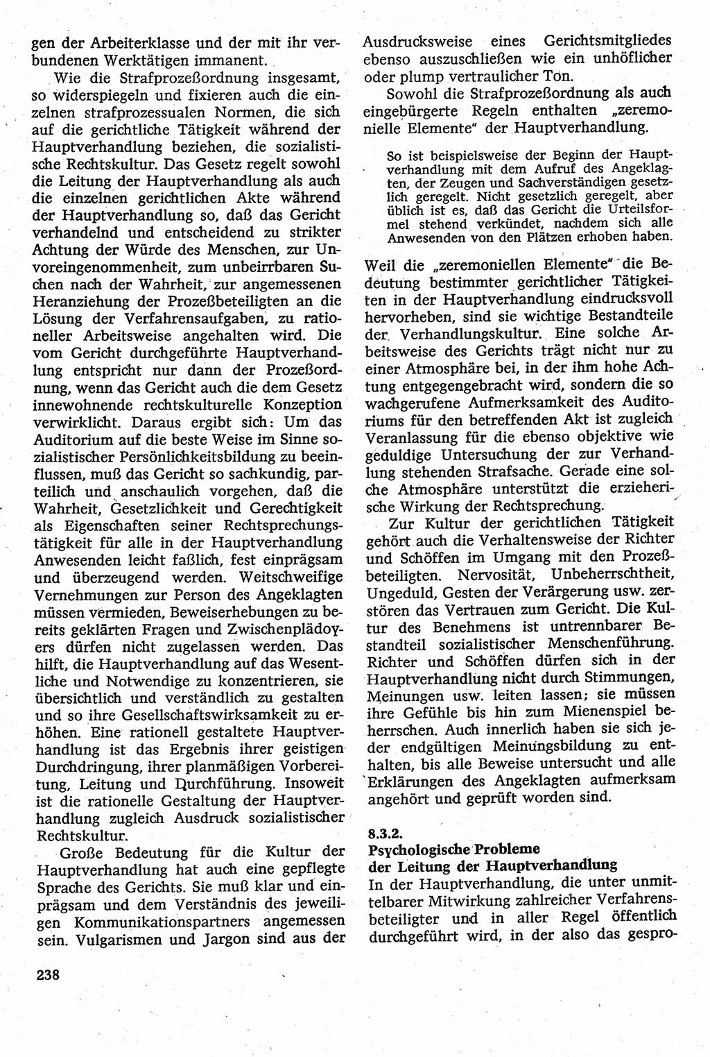 Strafverfahrensrecht [Deutsche Demokratische Republik (DDR)], Lehrbuch 1982, Seite 238 (Strafverf.-R. DDR Lb. 1982, S. 238)