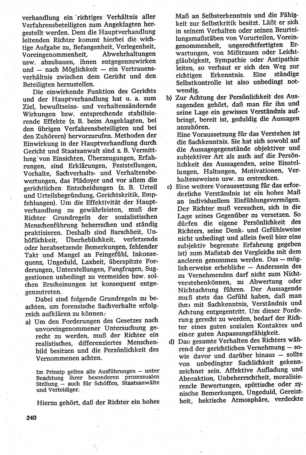 Strafverfahrensrecht [Deutsche Demokratische Republik (DDR)], Lehrbuch 1982, Seite 240 (Strafverf.-R. DDR Lb. 1982, S. 240)