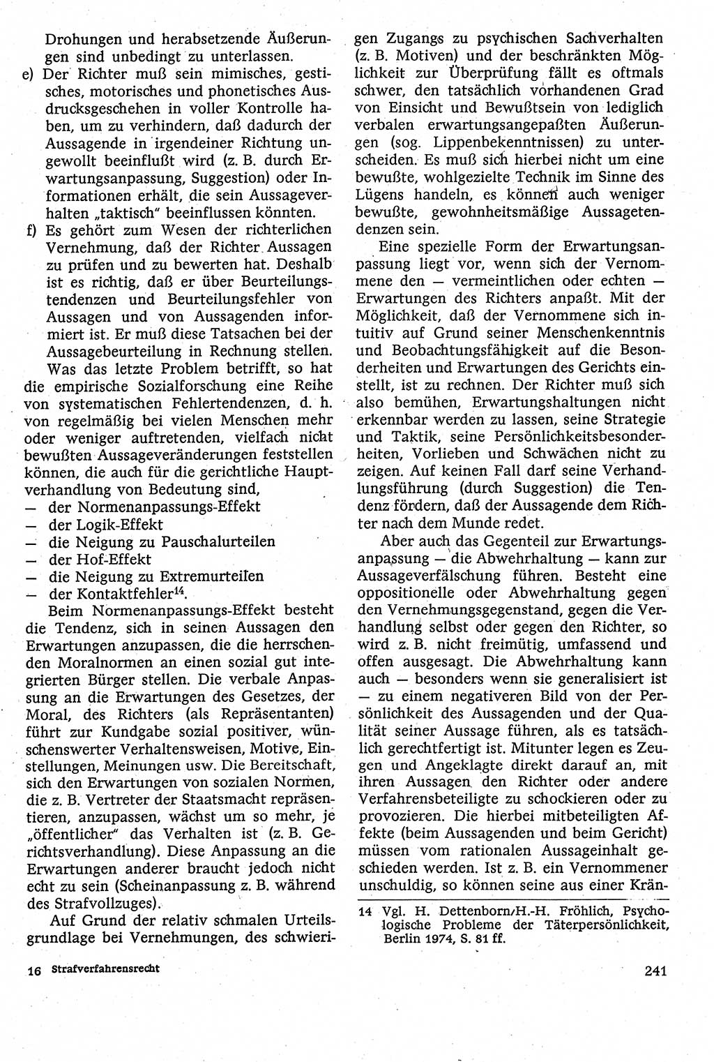 Strafverfahrensrecht [Deutsche Demokratische Republik (DDR)], Lehrbuch 1982, Seite 241 (Strafverf.-R. DDR Lb. 1982, S. 241)