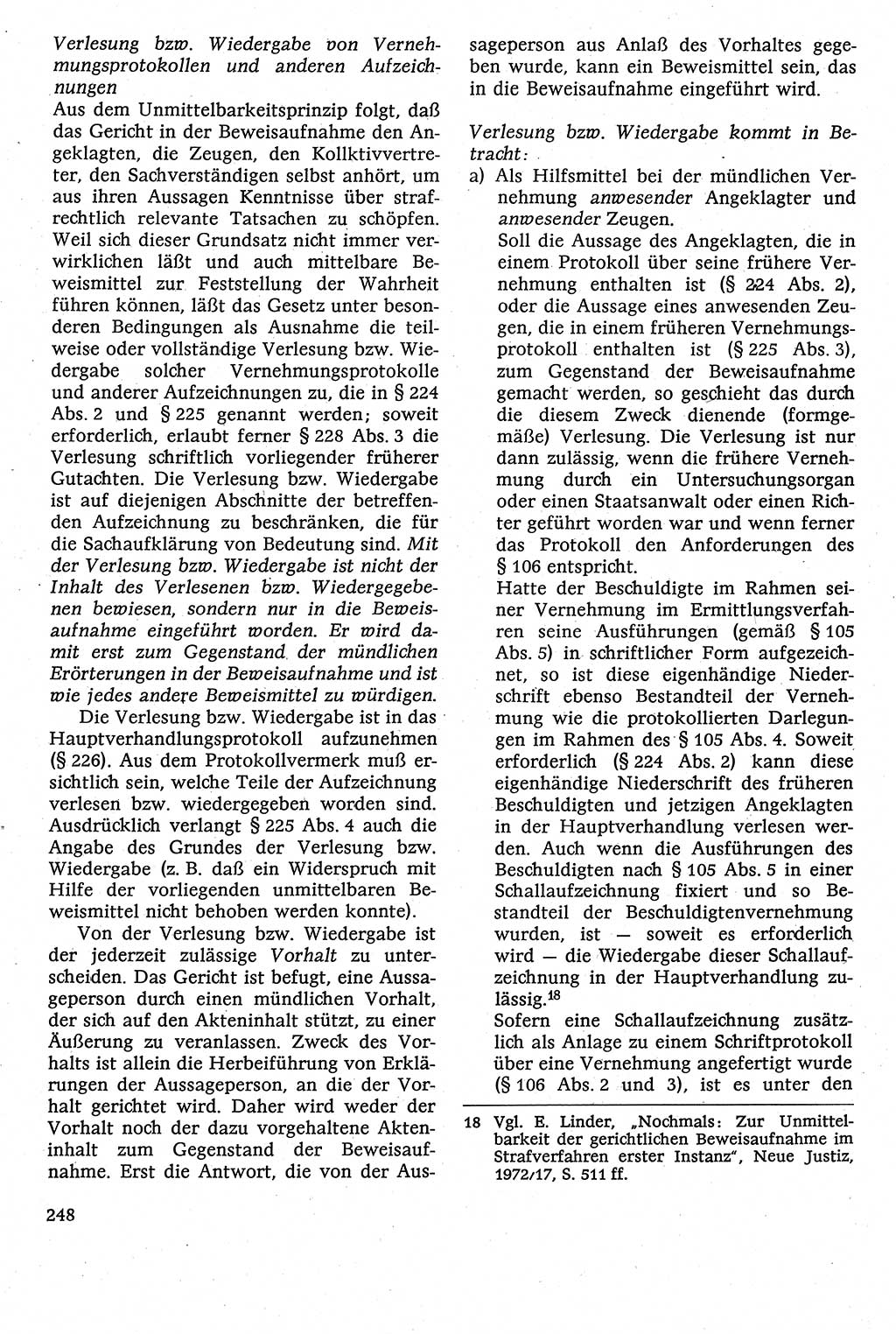 Strafverfahrensrecht [Deutsche Demokratische Republik (DDR)], Lehrbuch 1982, Seite 248 (Strafverf.-R. DDR Lb. 1982, S. 248)