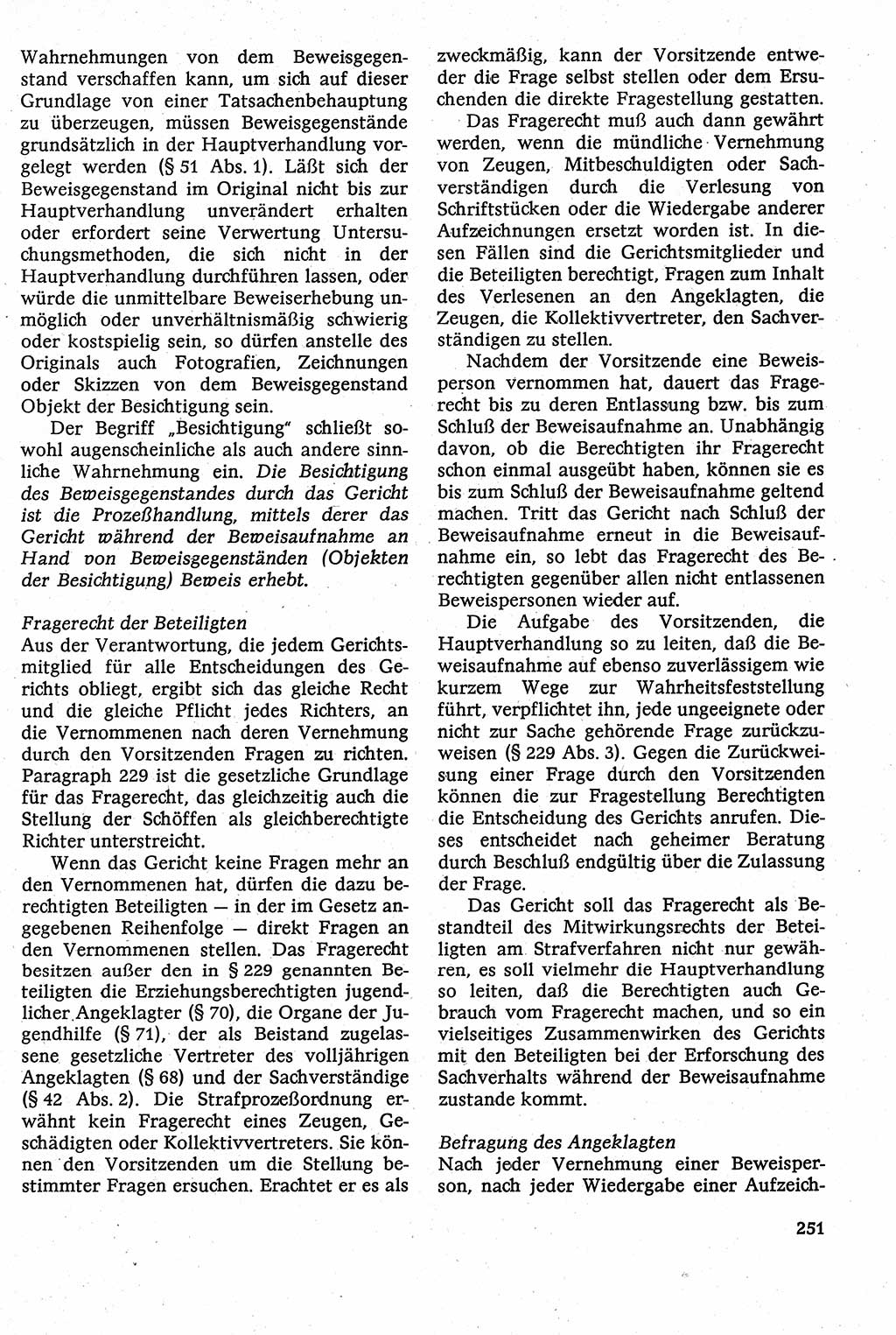 Strafverfahrensrecht [Deutsche Demokratische Republik (DDR)], Lehrbuch 1982, Seite 251 (Strafverf.-R. DDR Lb. 1982, S. 251)