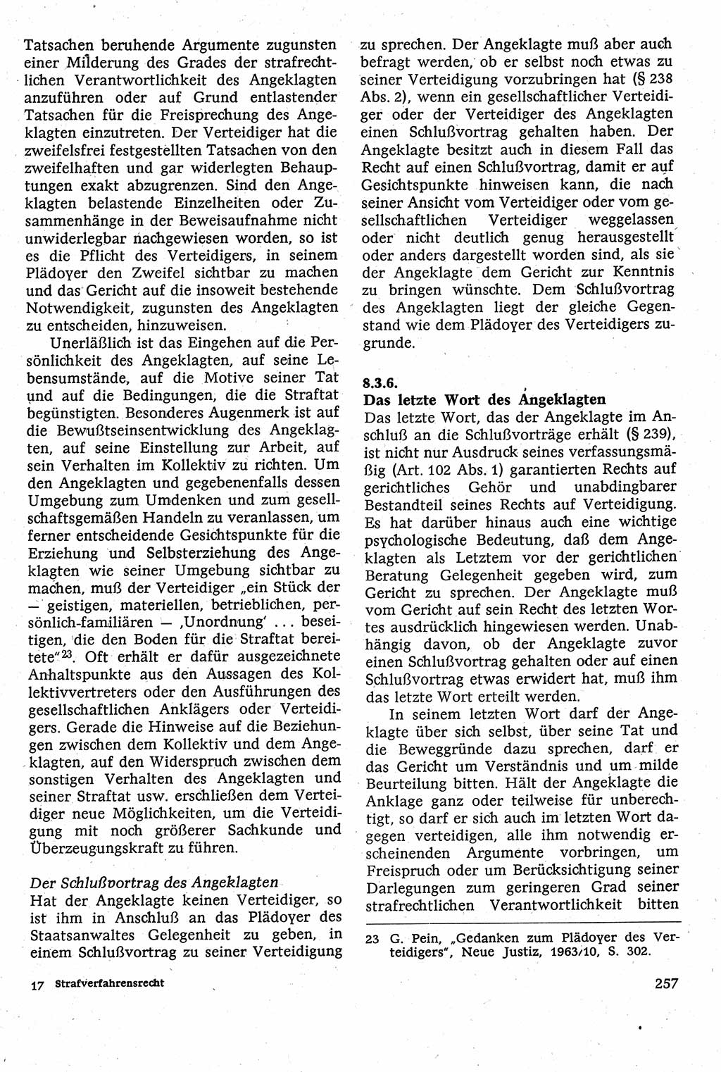 Strafverfahrensrecht [Deutsche Demokratische Republik (DDR)], Lehrbuch 1982, Seite 257 (Strafverf.-R. DDR Lb. 1982, S. 257)