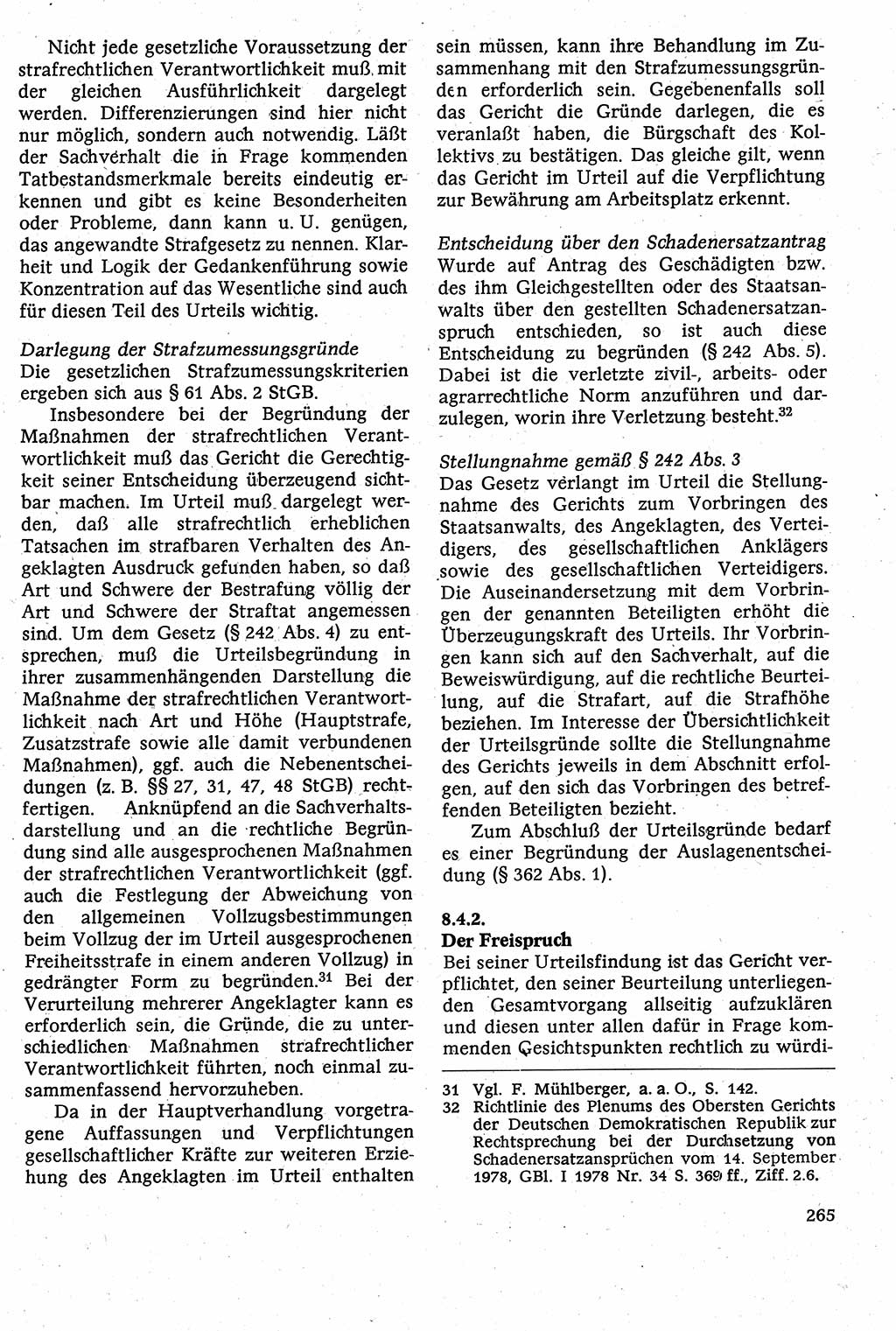 Strafverfahrensrecht [Deutsche Demokratische Republik (DDR)], Lehrbuch 1982, Seite 265 (Strafverf.-R. DDR Lb. 1982, S. 265)